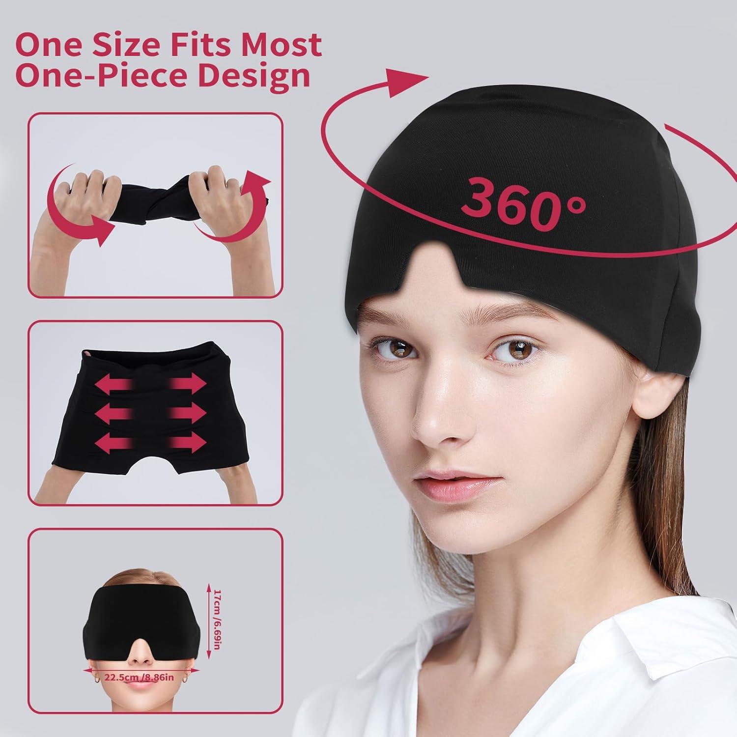 Gorro Alivio de Migraña FDBTL Gel Refrigerante Negro