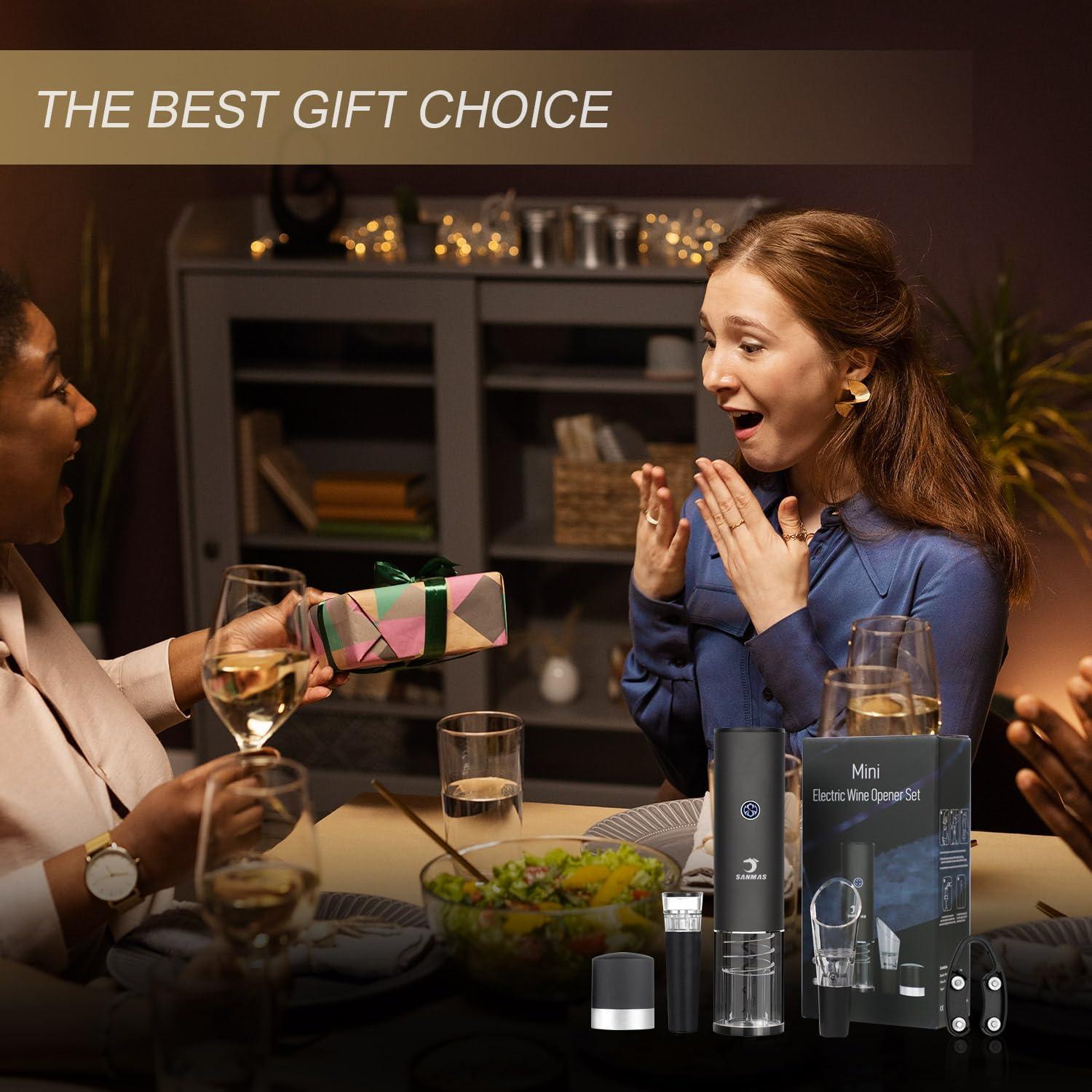 Abrebotellas Eléctrico SANMAS C010 Recargable con Cortador