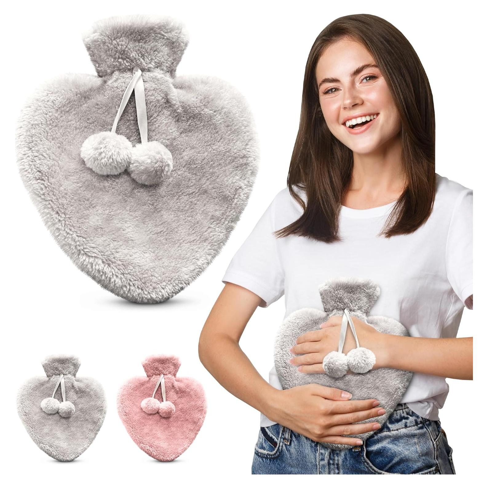 Botella de Agua Caliente Empire 1L con Funda de Felpa Gris