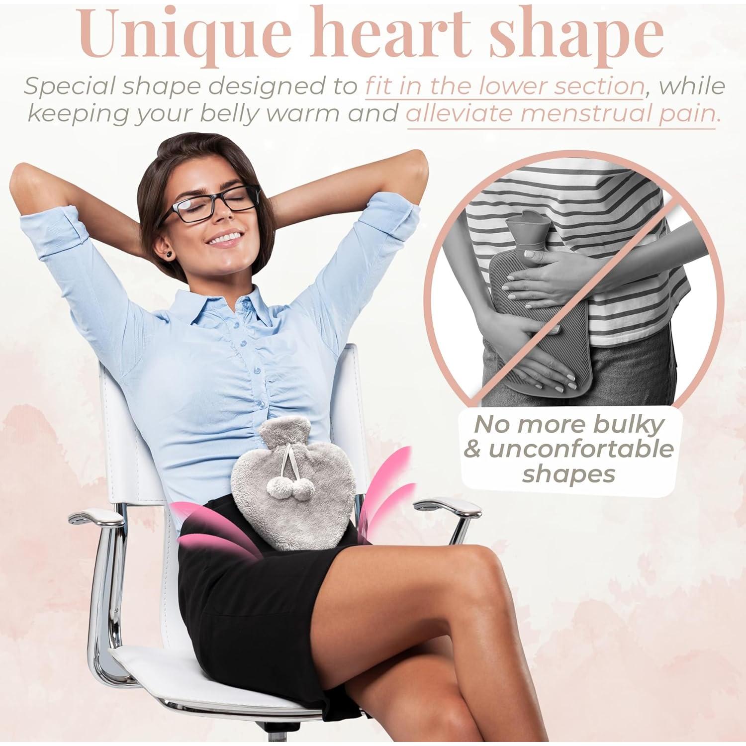 Botella de Agua Caliente Empire 1L con Funda de Felpa Gris