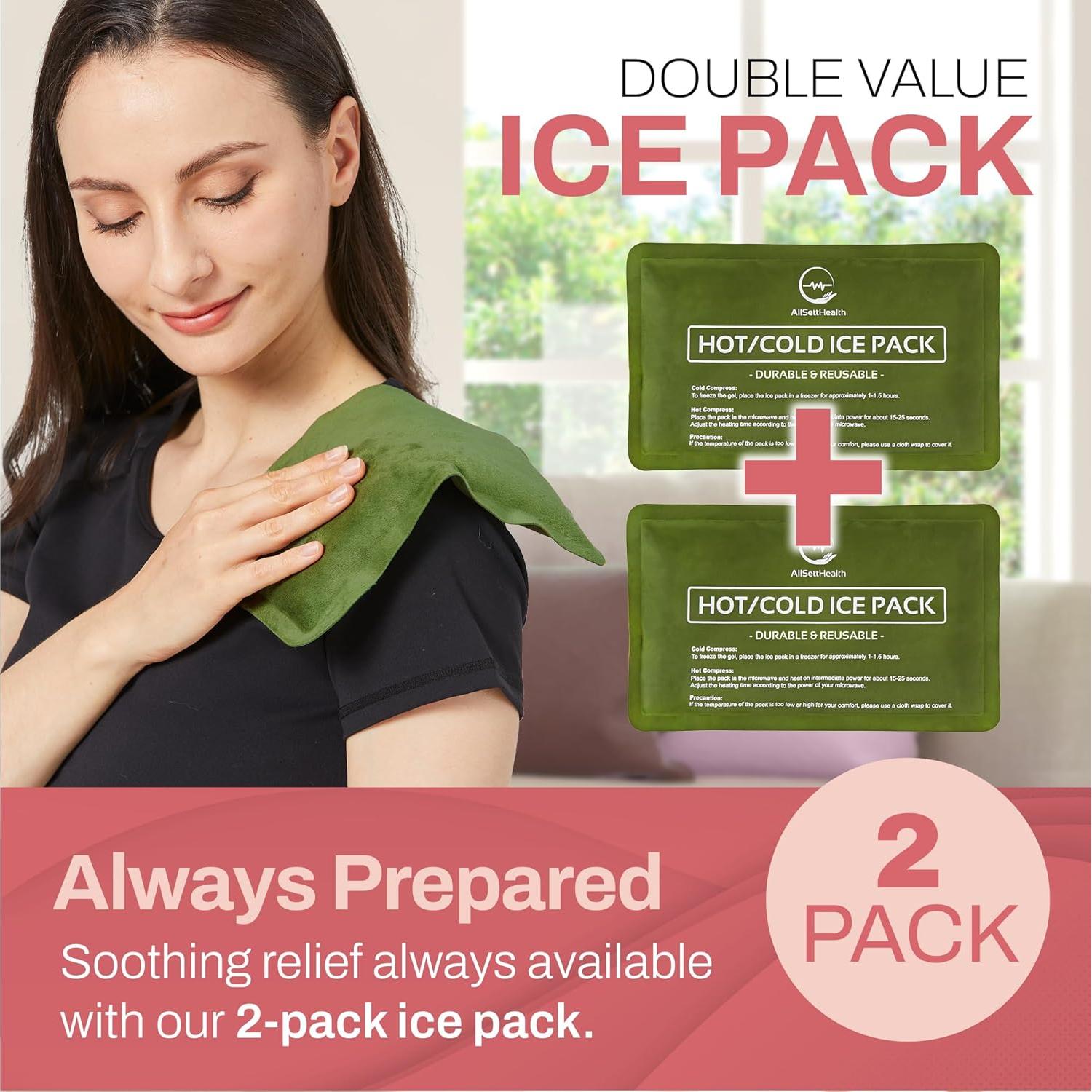 Paquete de Hielo Reutilizable AllSett Health 2 Unidades 25,4x15,2cm