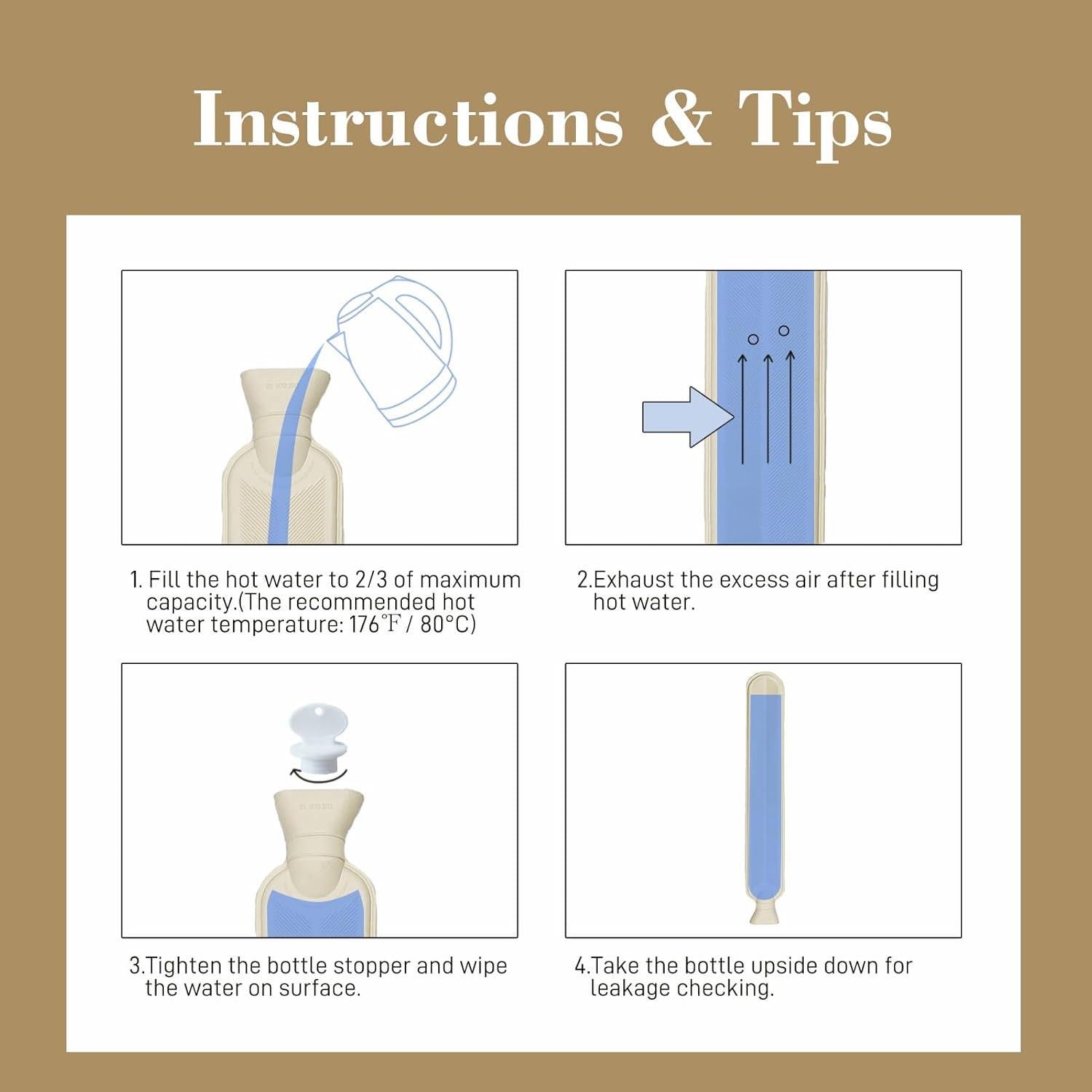 Botella de Agua Caliente BIPGF 2.25L con Funda Suave