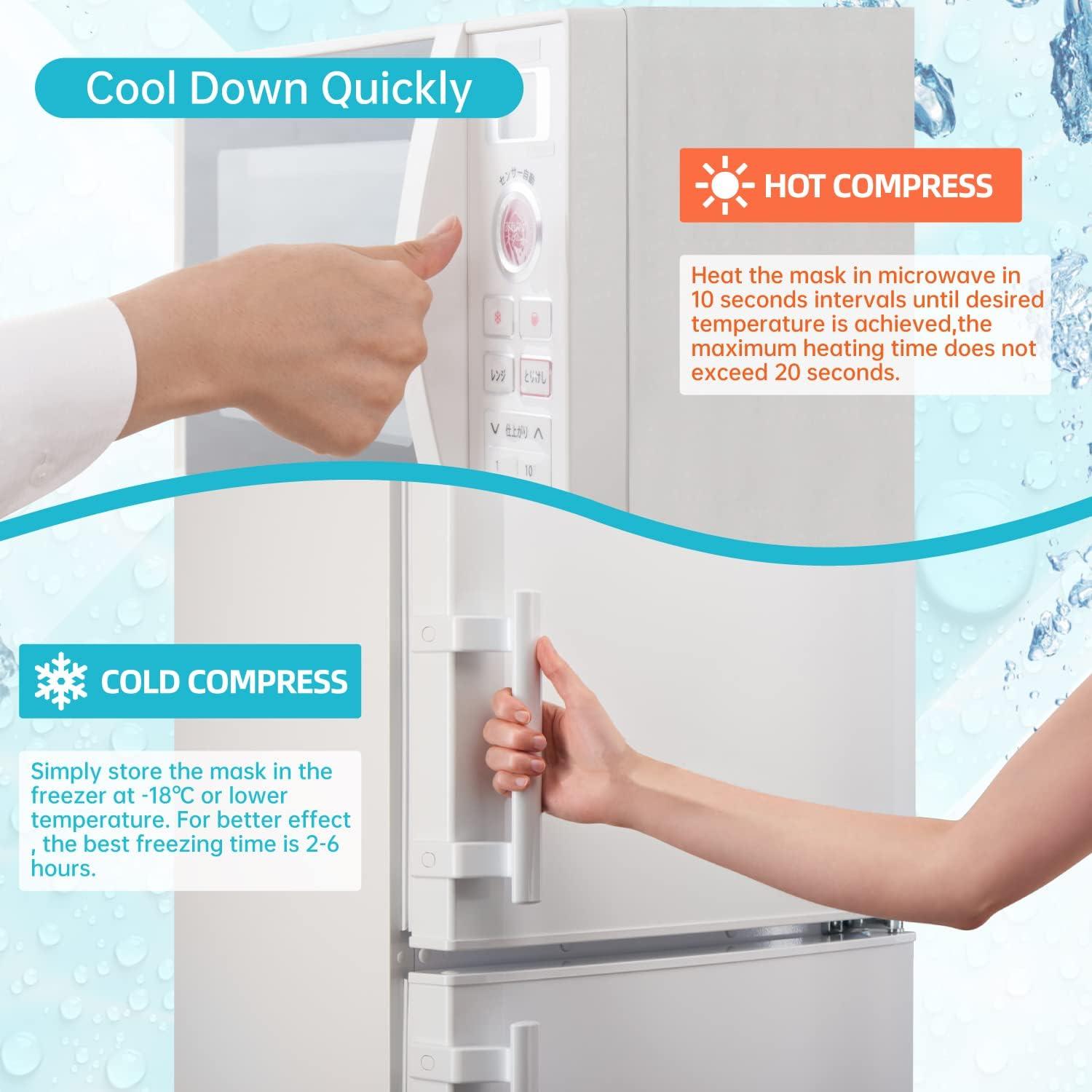 2 Máscaras de Ojos de Hielo Reutilizables SEIWEHIDO Azul