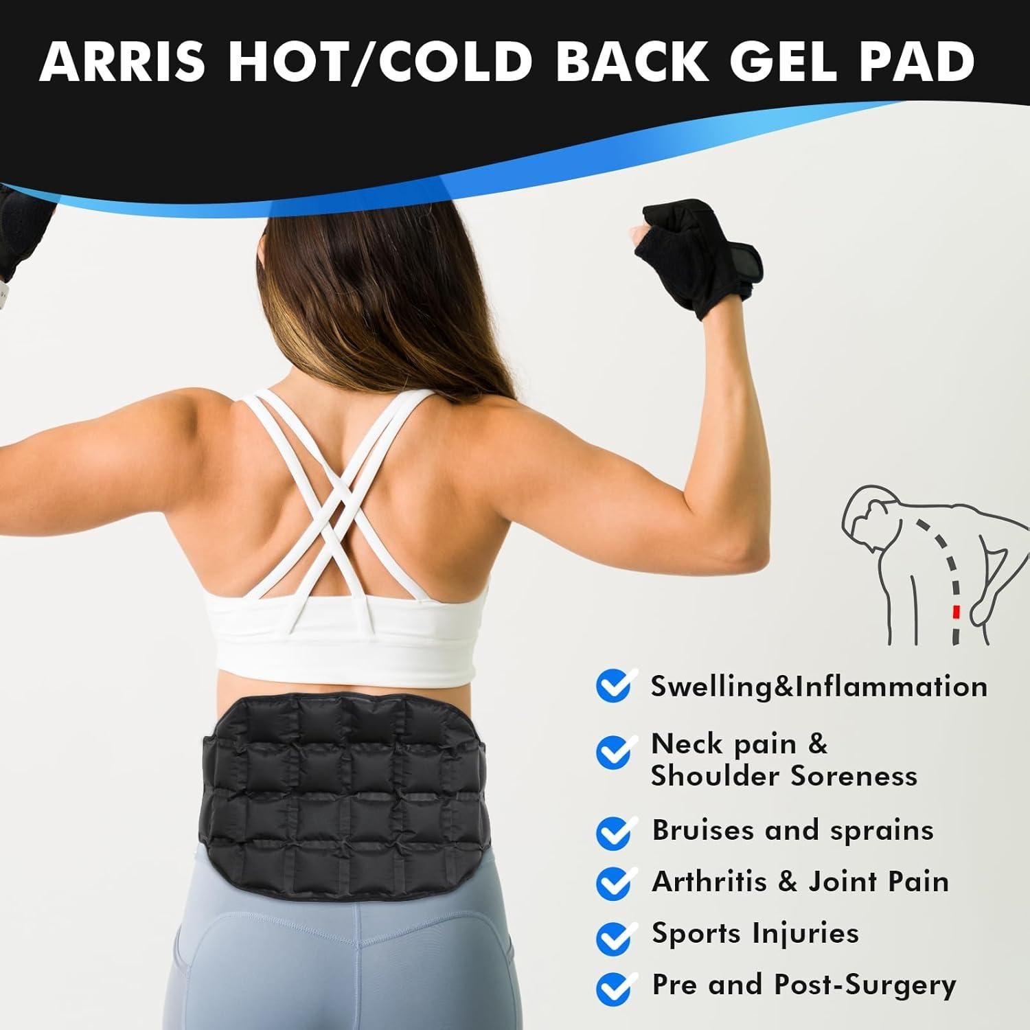 Pack de Hielo Gel SAP Arris para Espalda 28.57x19.05cm