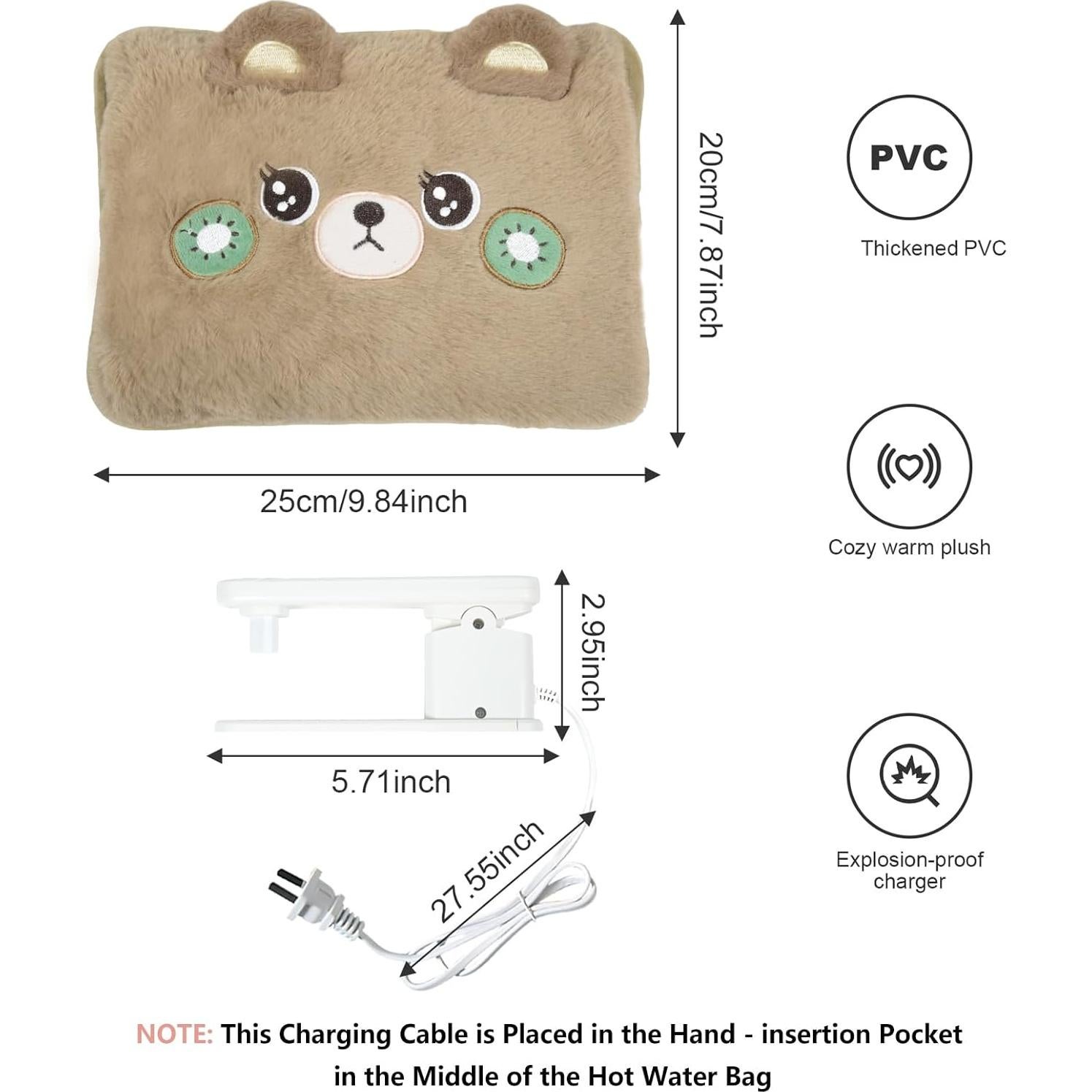 Bolsa de Agua Caliente Eléctrica Witery 1.5kg Café 2