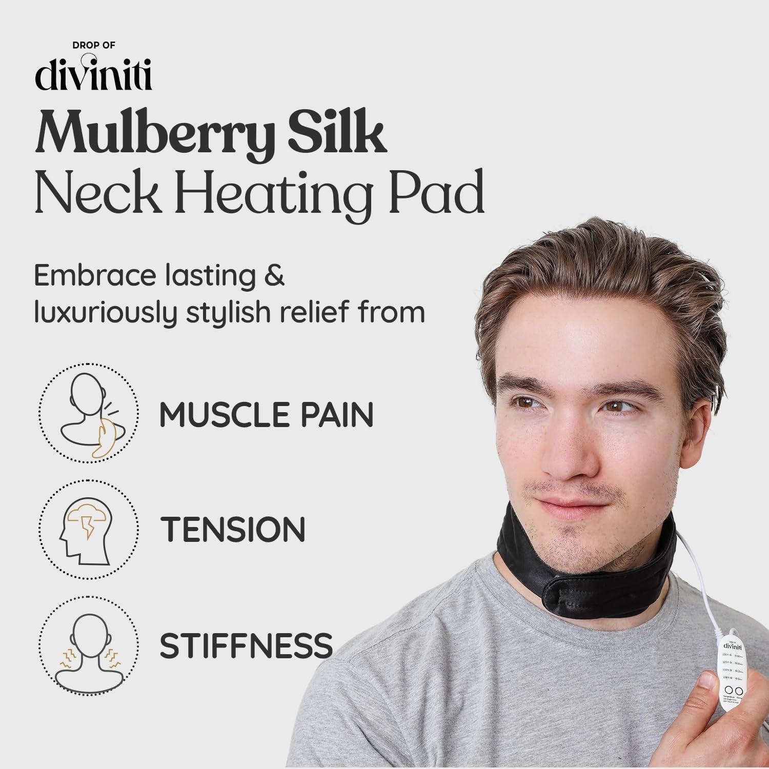 Almohadilla Térmica Eléctrica de Seda DROP OF DIVINITI - Cuello y Espalda - 4 Modos de Calor