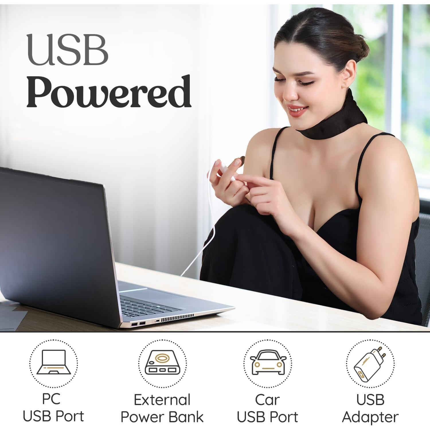 Almohadilla Térmica Eléctrica de Seda DROP OF DIVINITI - Cuello y Espalda - 4 Modos de Calor