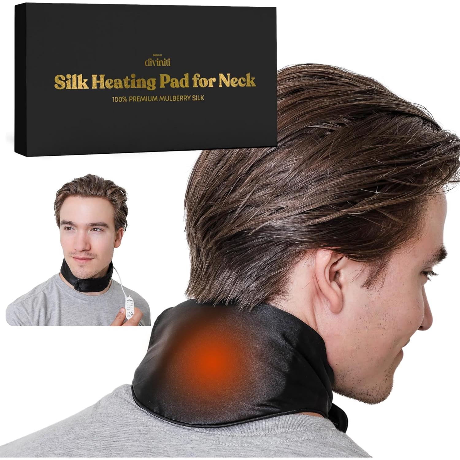 Almohadilla Térmica Eléctrica de Seda DROP OF DIVINITI - Cuello y Espalda - 4 Modos de Calor