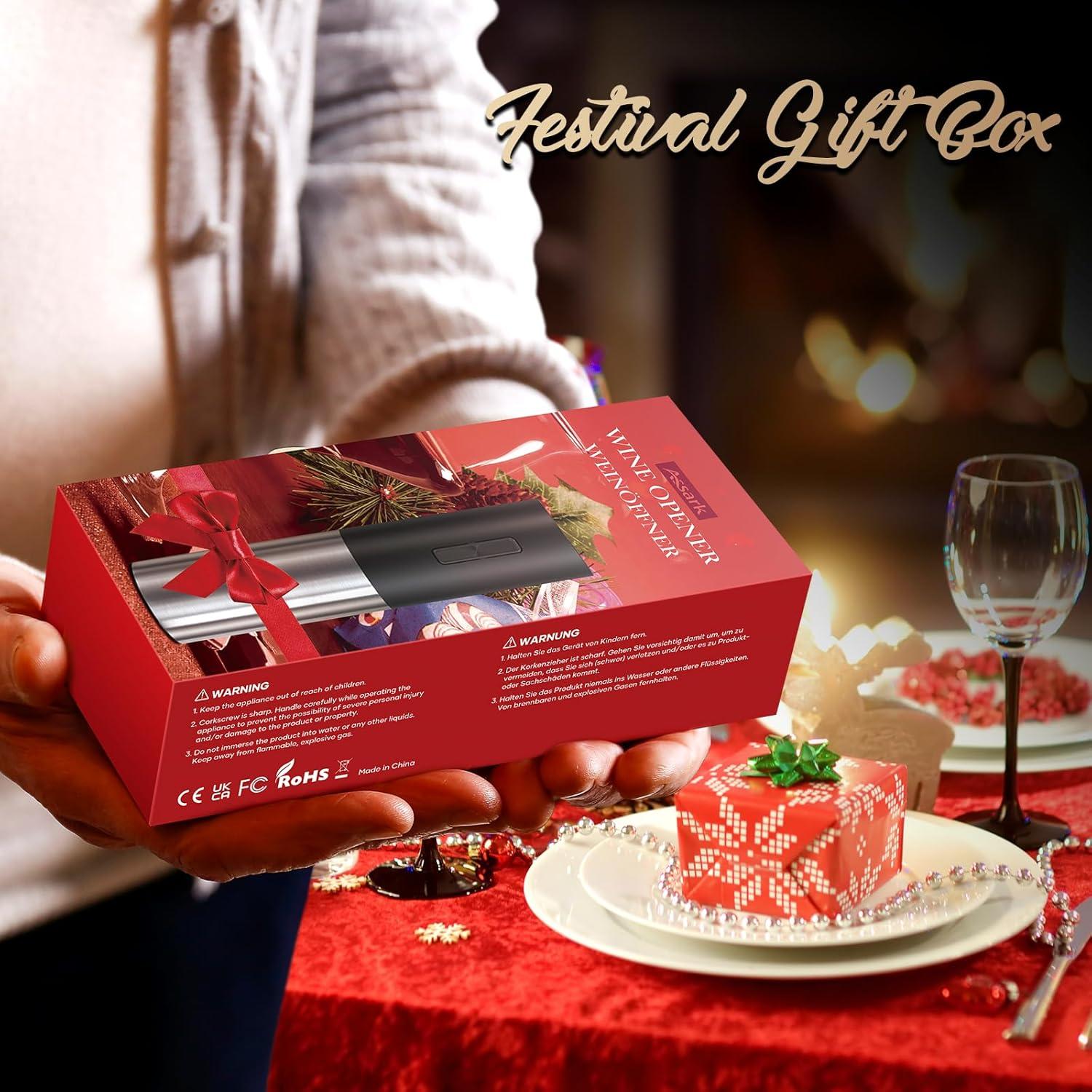 Abridor de Vino Eléctrico Assark KP3-362103 5-en-1 Recargable