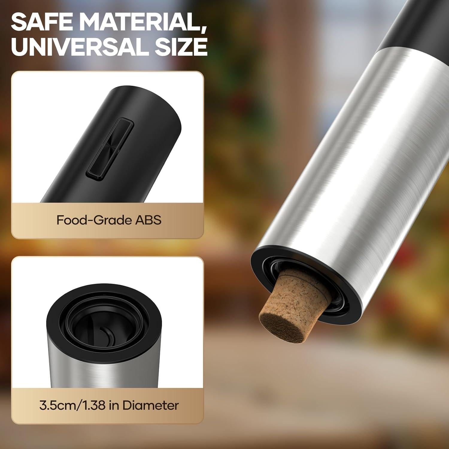 Abridor de Vino Eléctrico Assark KP3-362103 5-en-1 Recargable