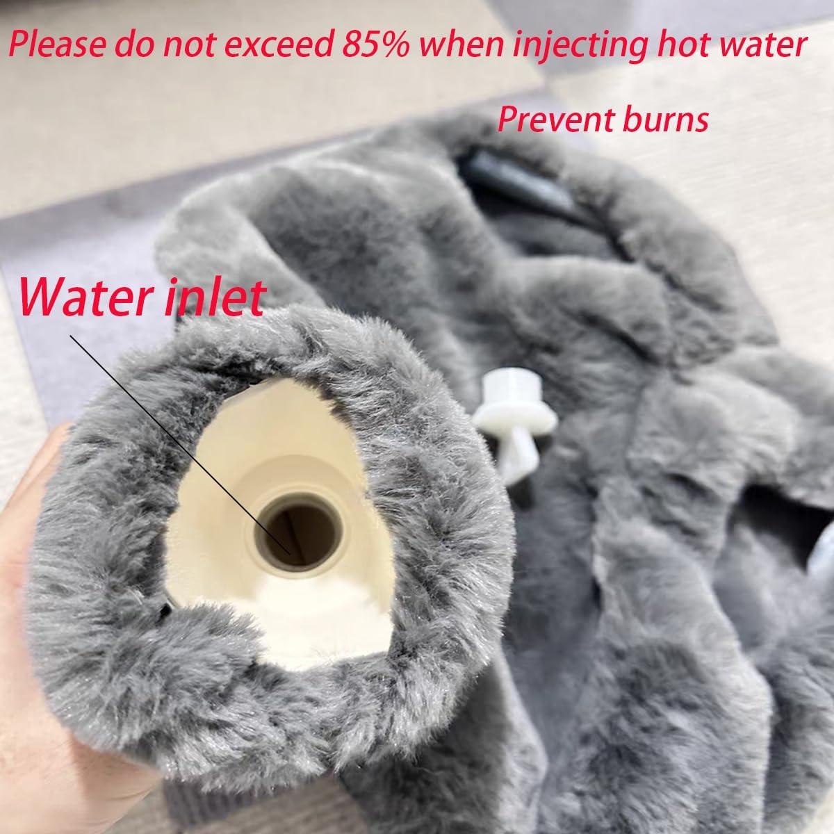 Botella de Agua Caliente para Pies HZACHYX 2L con Cubierta Suave