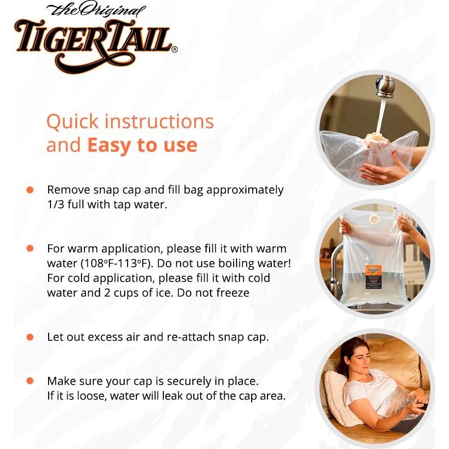 Bolsa de Terapia de Agua Caliente Tiger Tail Grande 54x58cm