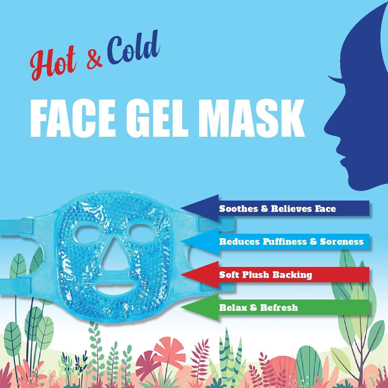 Máscara de Gel Facial Enfriadora DCT - Alivio Ojeras 21x20cm