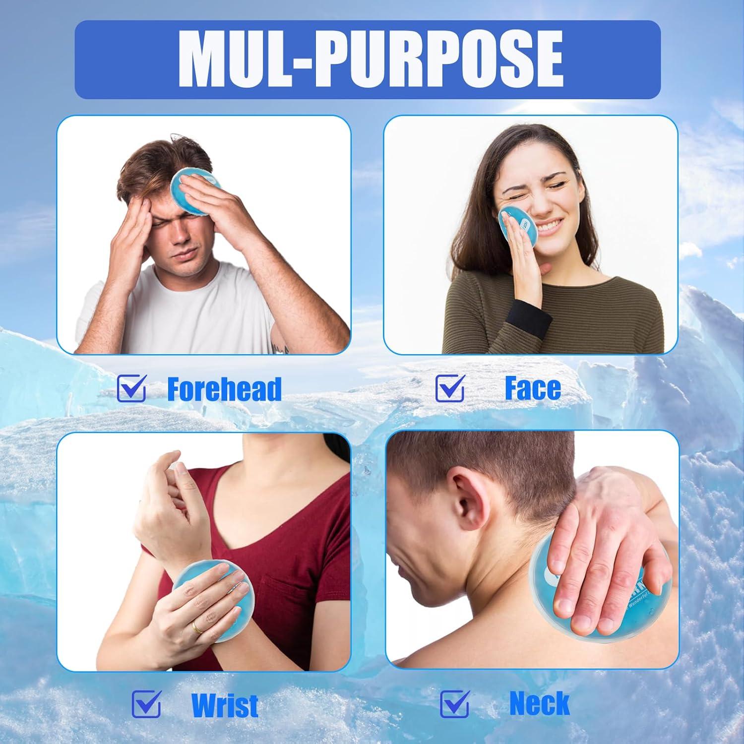 Paquete de Hielo Redondo Reutilizable FAJAERNY 4 Piezas 10x10cm