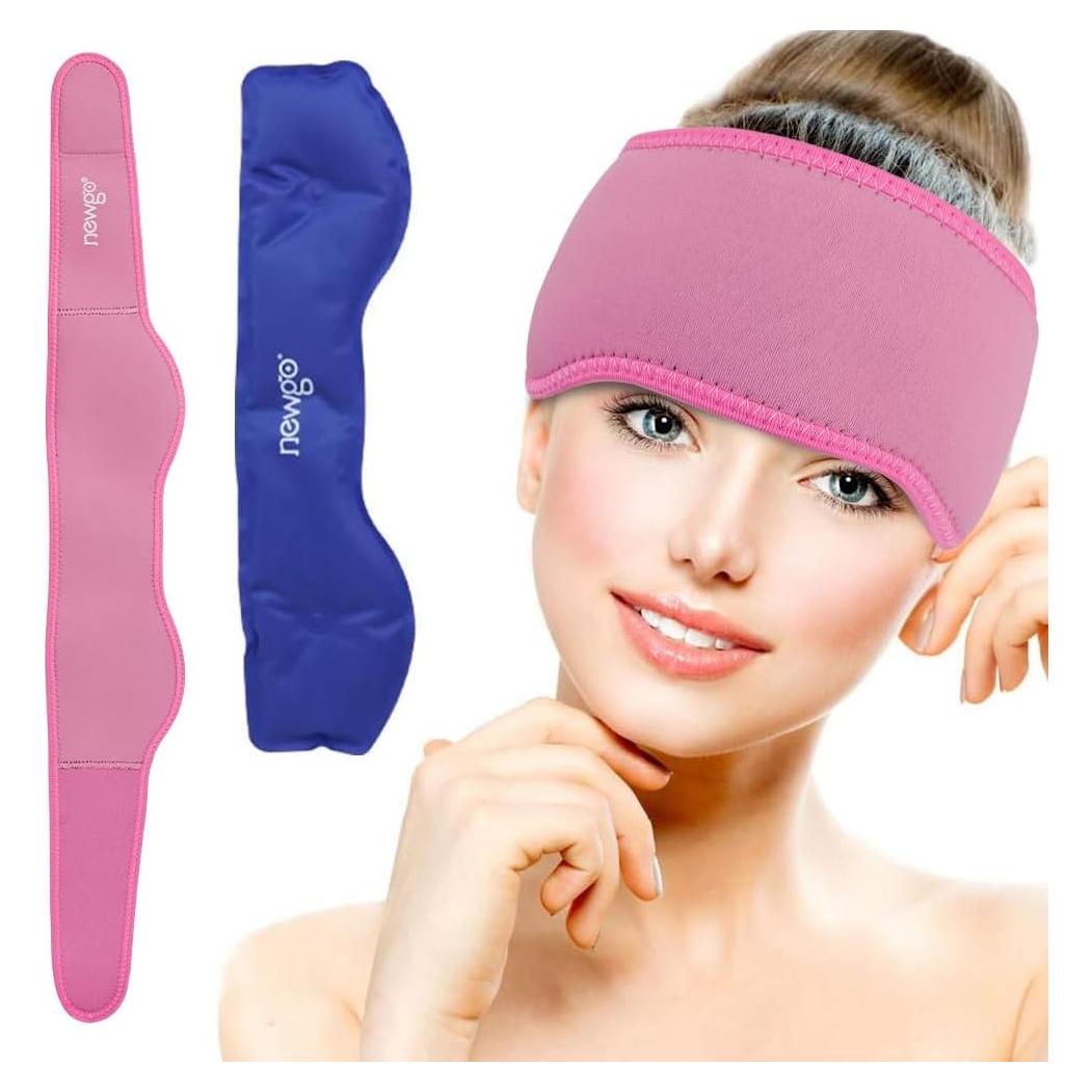 Funda de Hielo para Cabeza NEWGO - Alivio Migrañas Rojo