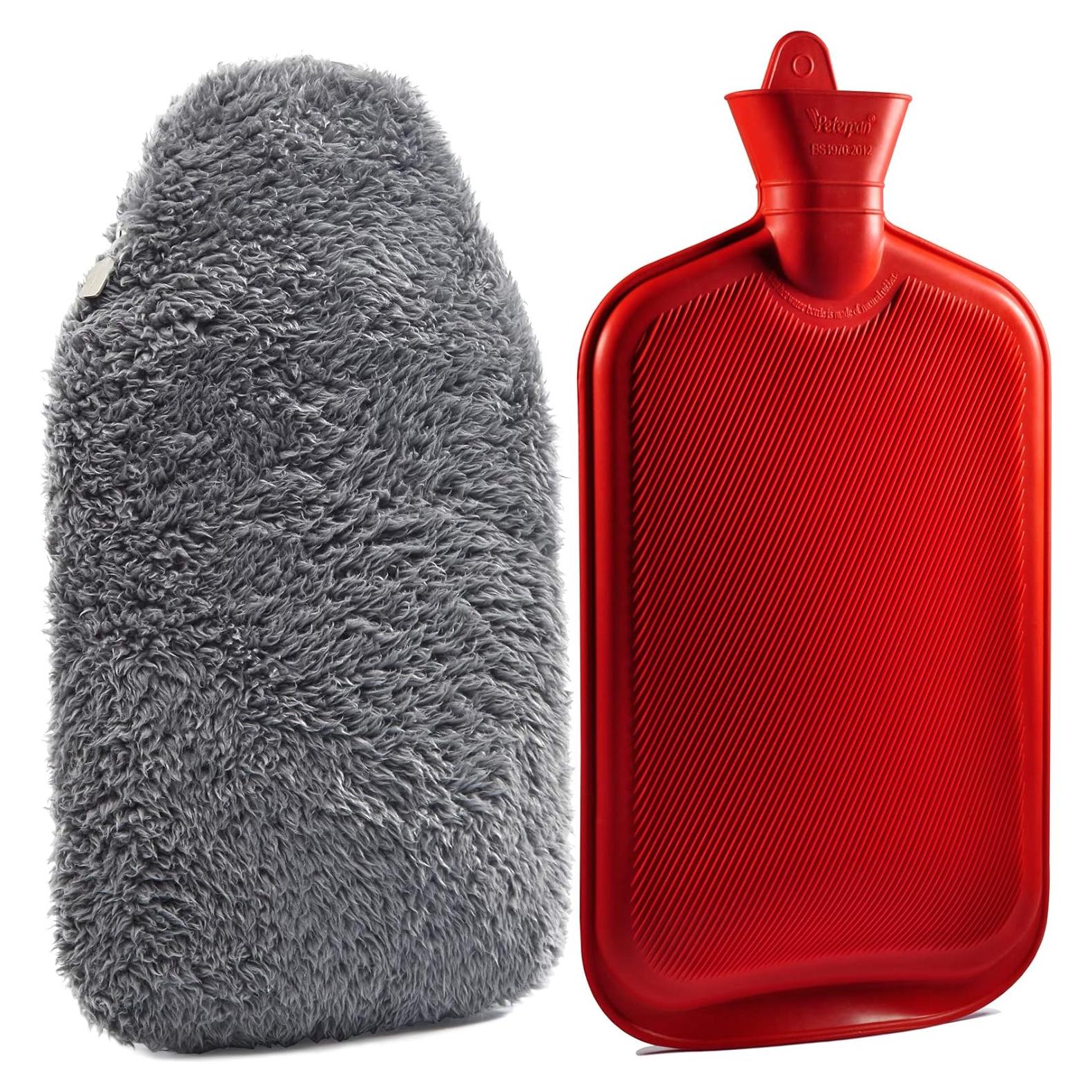 Funda Botella Agua Caliente Caucho Peterpan 2,96L Gris