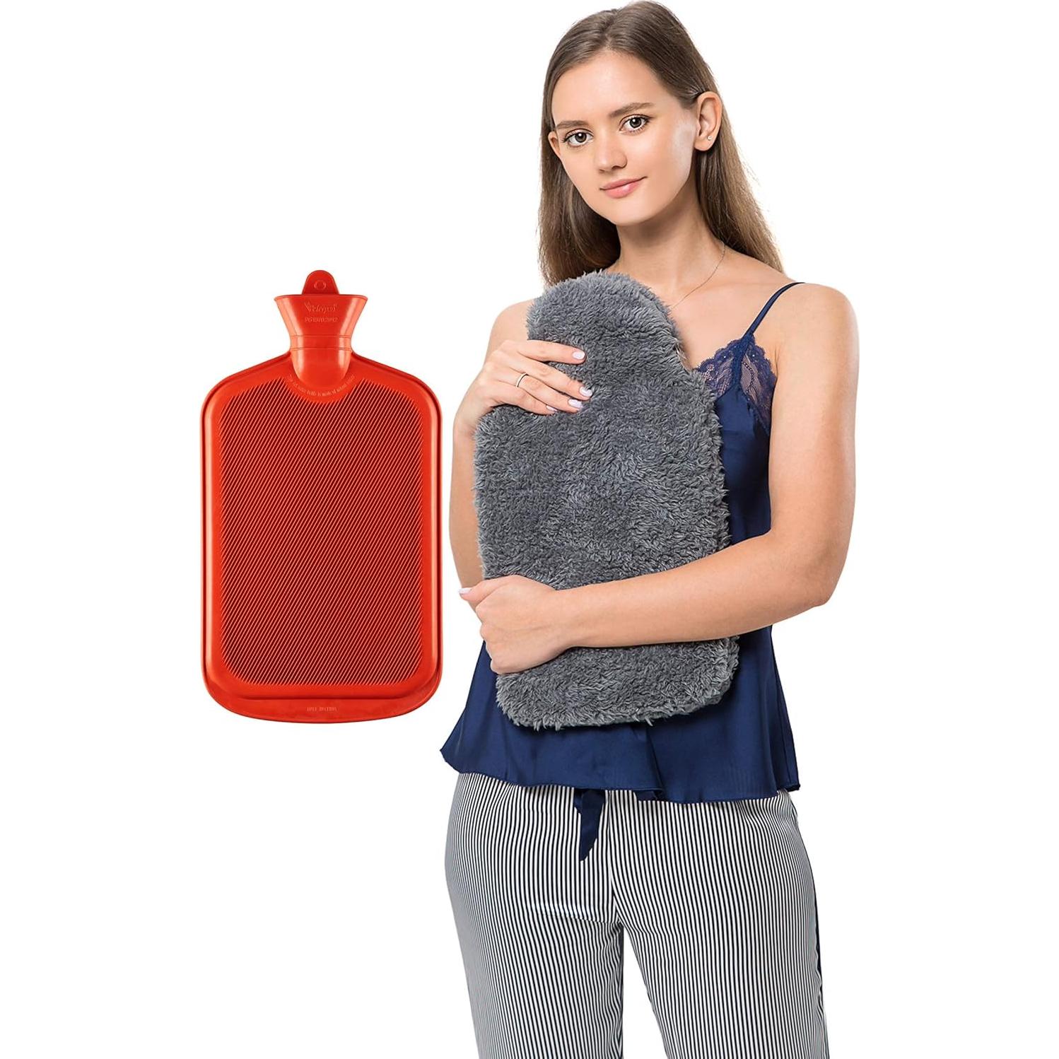 Funda Botella Agua Caliente Caucho Peterpan 2,96L Gris