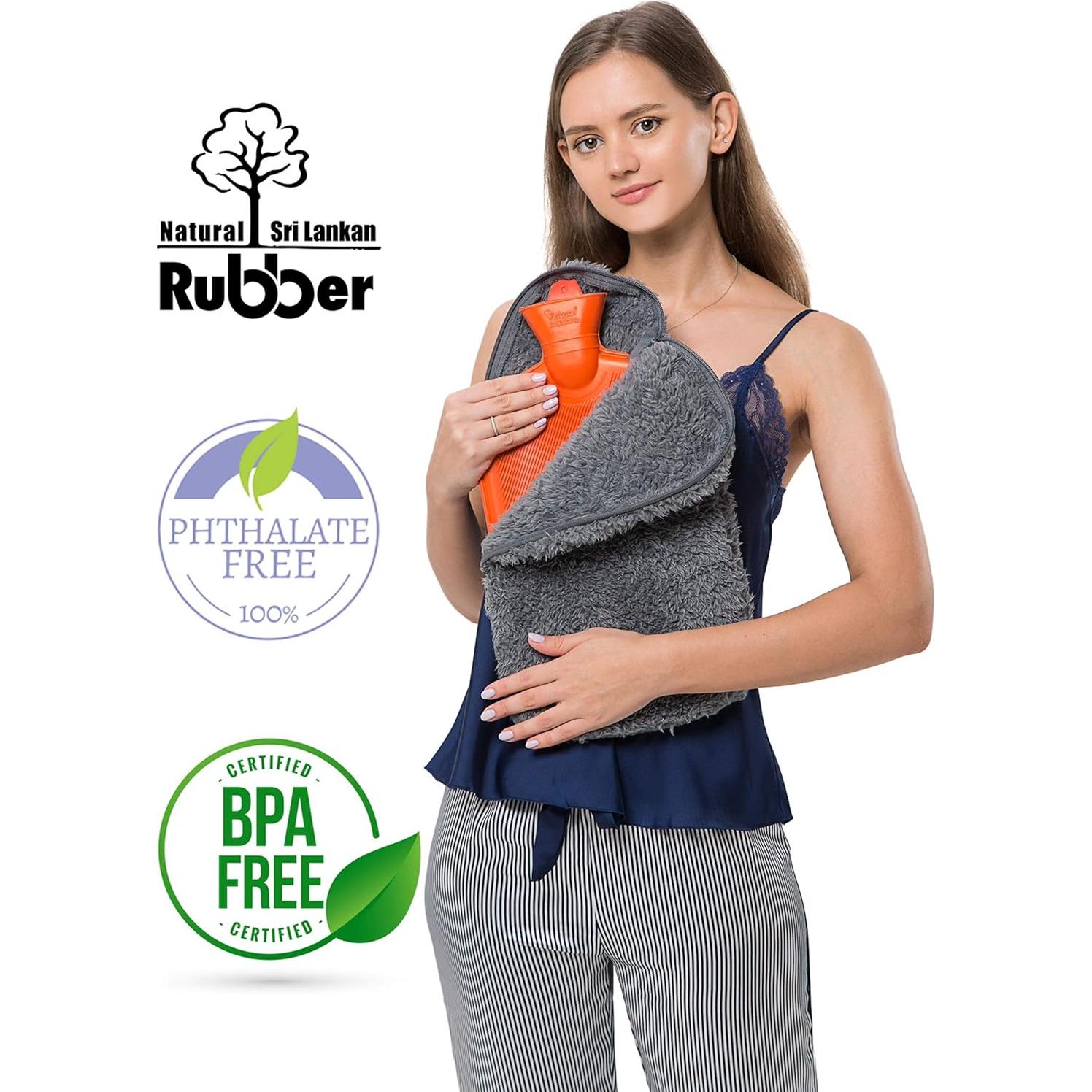 Funda Botella Agua Caliente Caucho Peterpan 2,96L Gris