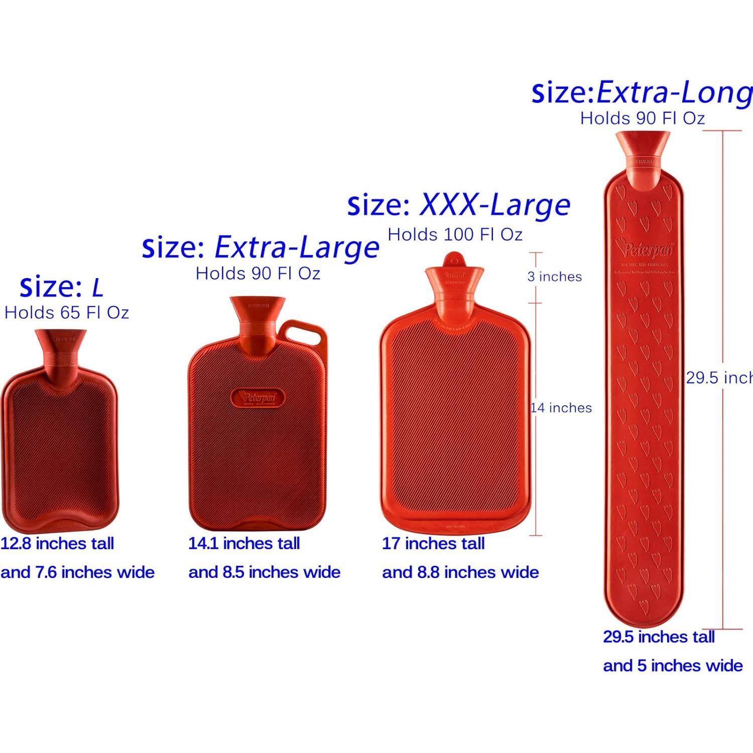 Funda Botella Agua Caliente Caucho Peterpan 2,96L Gris