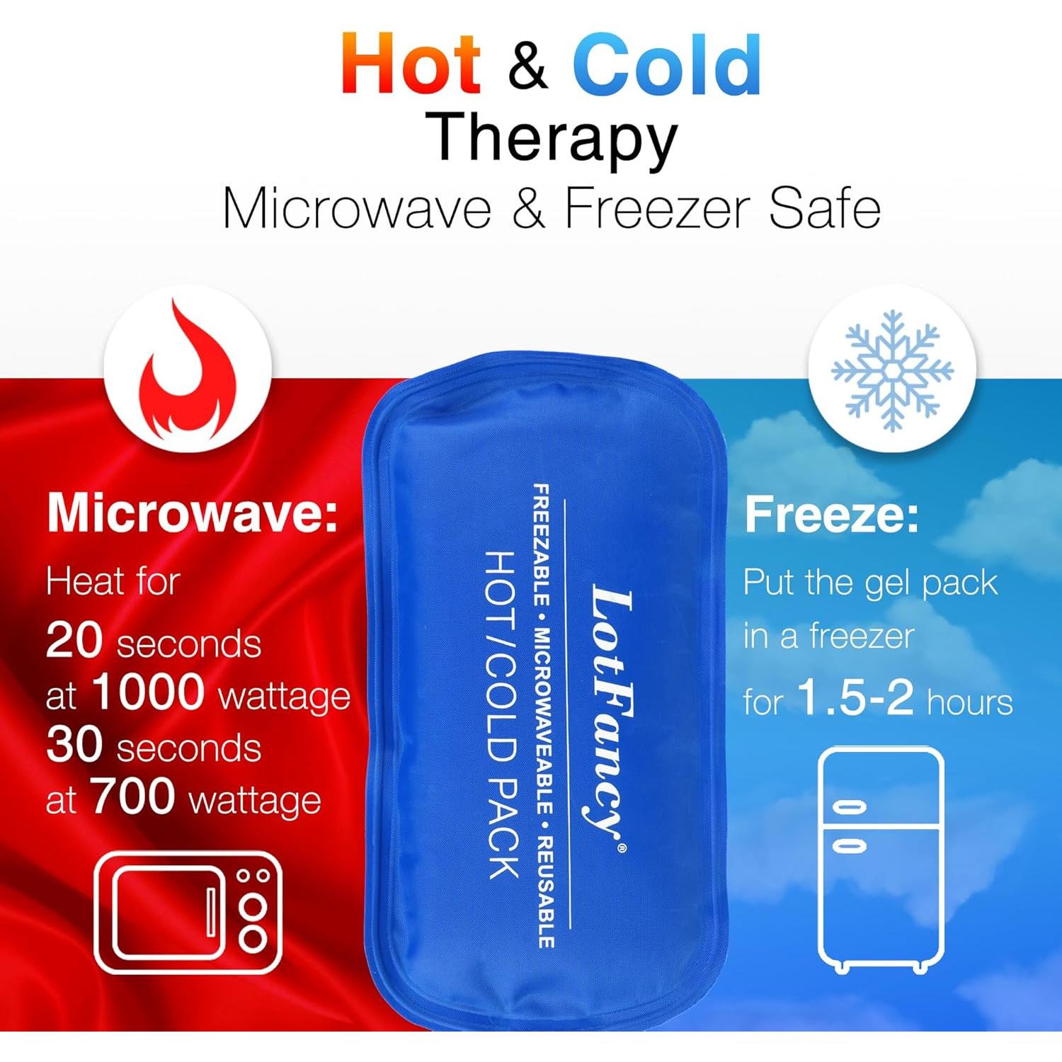 Paquete de Hielo de Gel LotFancy 2pcs Terapia Frío Calor