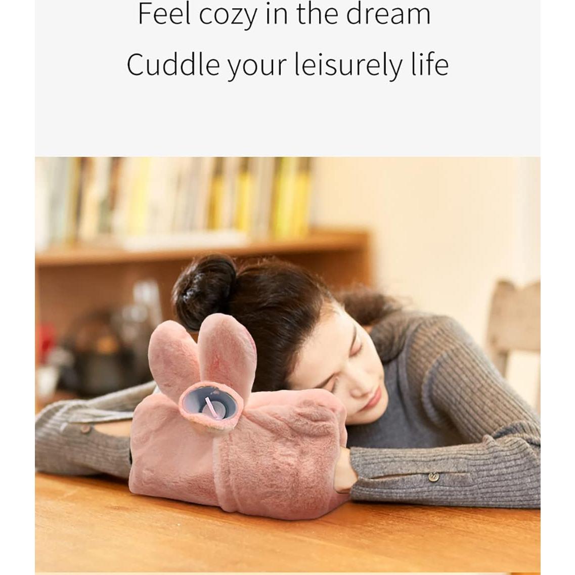 Botella de Agua Caliente Milkycat 1.5L Conejo Peluche