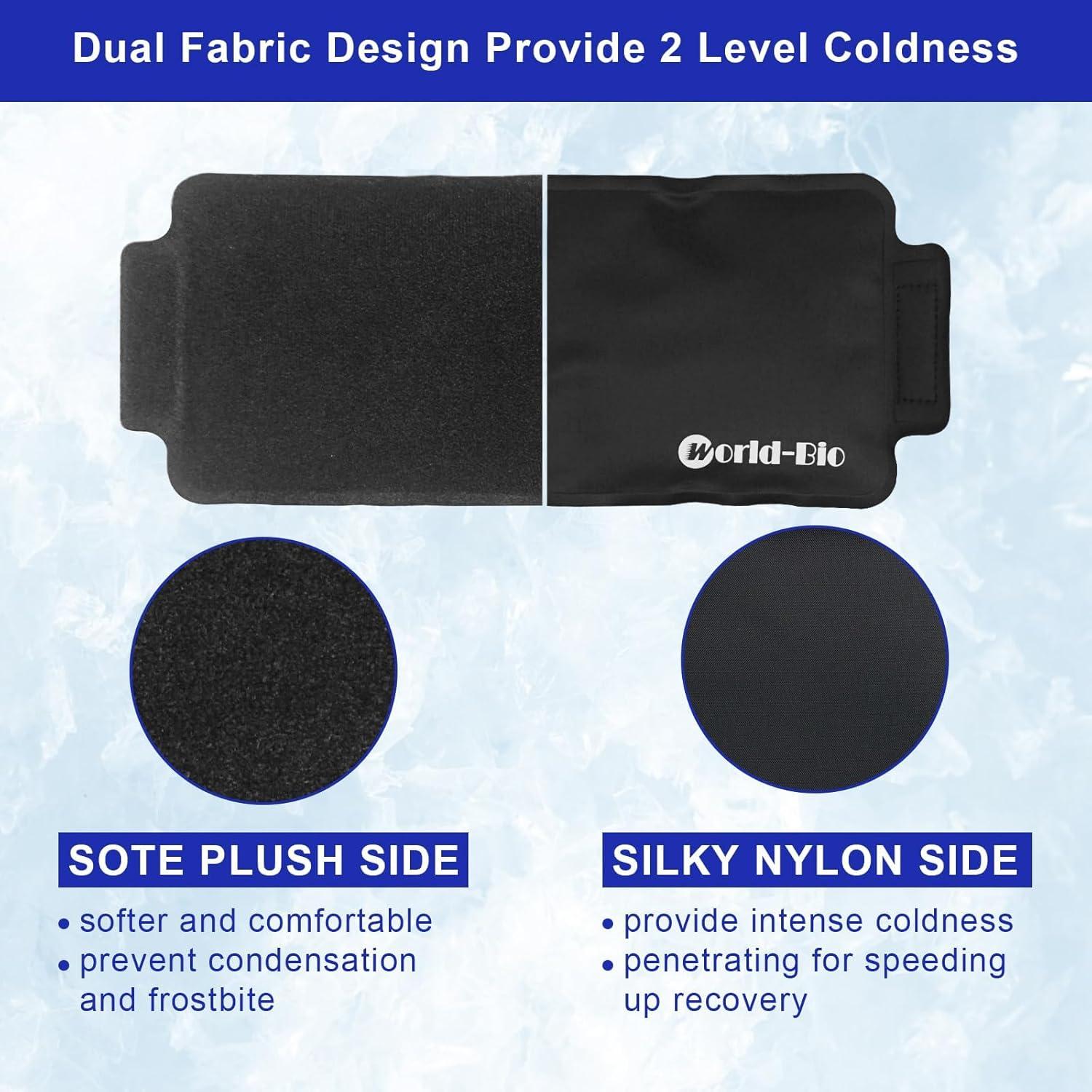 Paquete de 2 envolturas de gel para hielo WOTING 23x14cm
