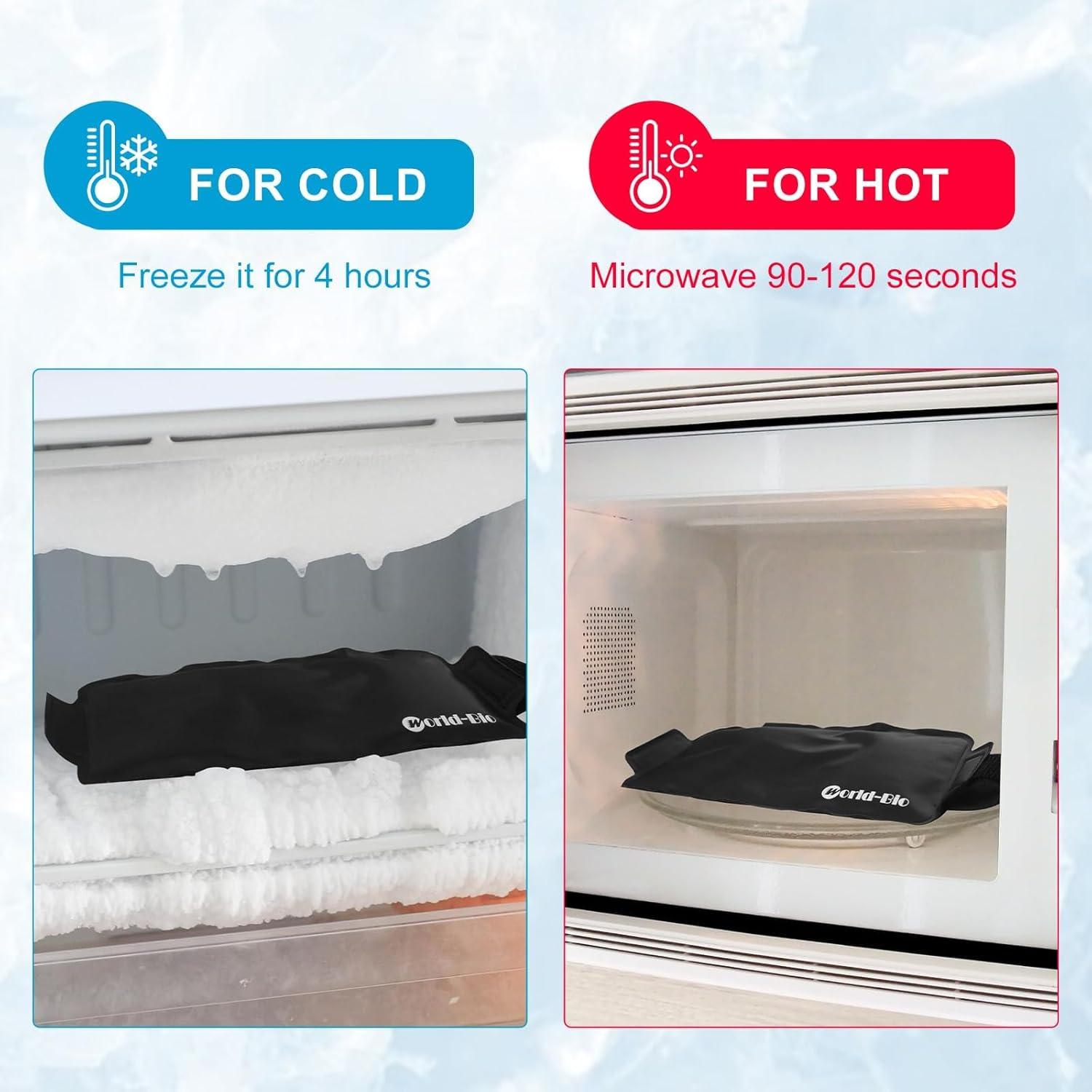 Paquete de 2 envolturas de gel para hielo WOTING 23x14cm