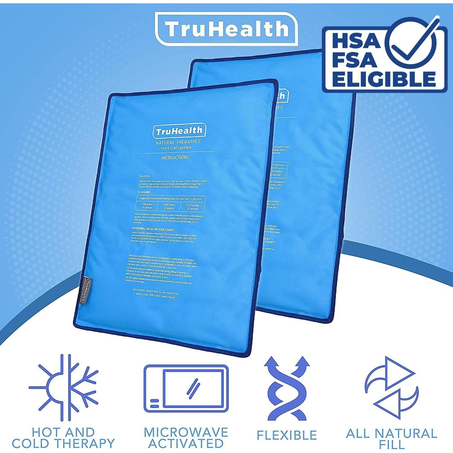 Paquete de Hielo de Gel Reutilizable TruHealth 2 Piezas 29x18cm