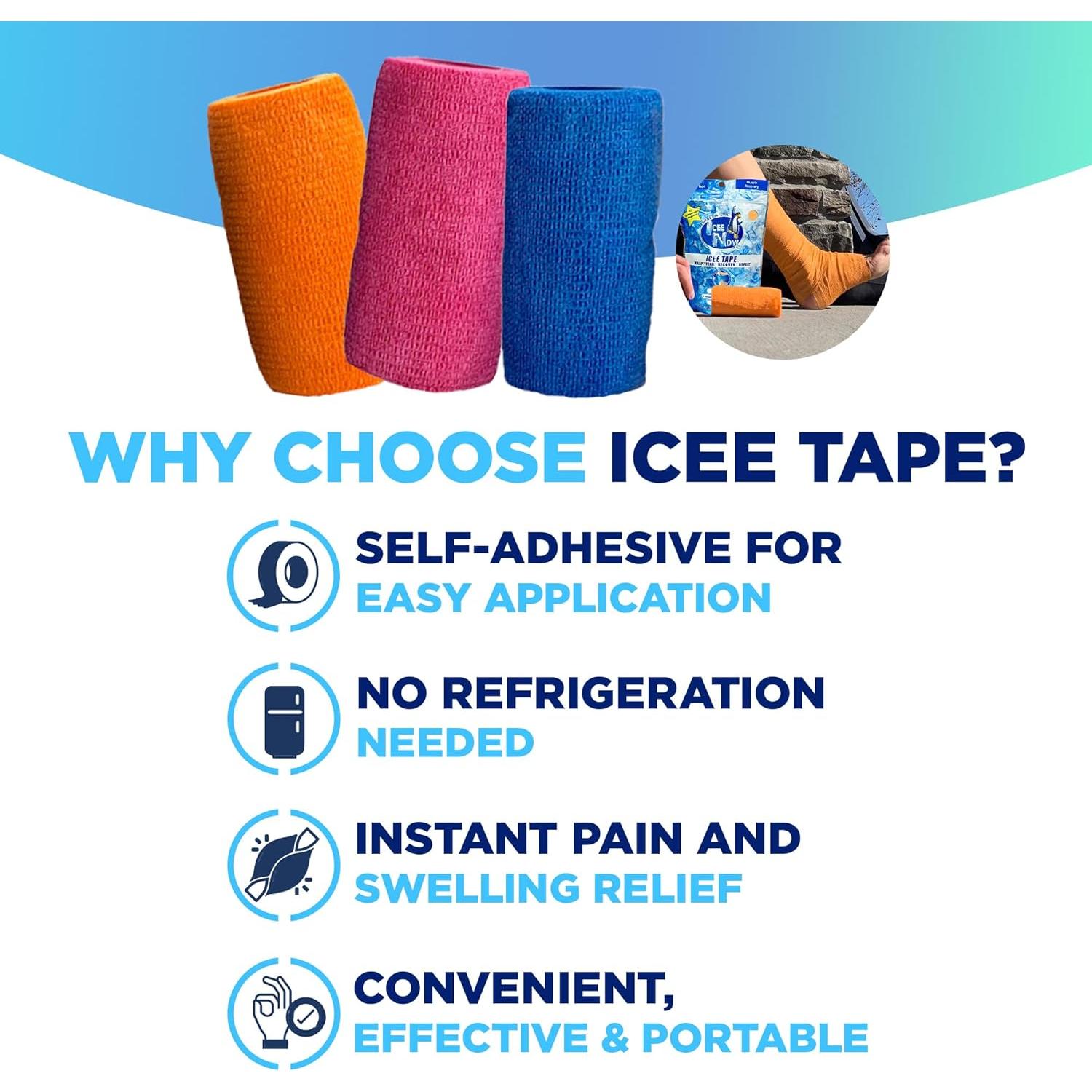 Cinta autoadhesiva ICEE para compresión fría 18,4x13,5cm