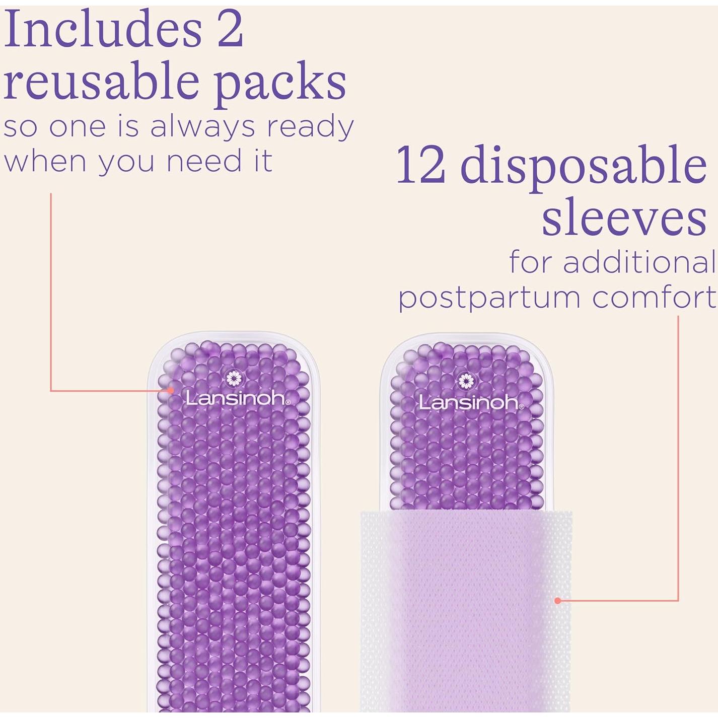 Almohadillas Calientes y Frías Lansinoh Postparto 2 Unidades