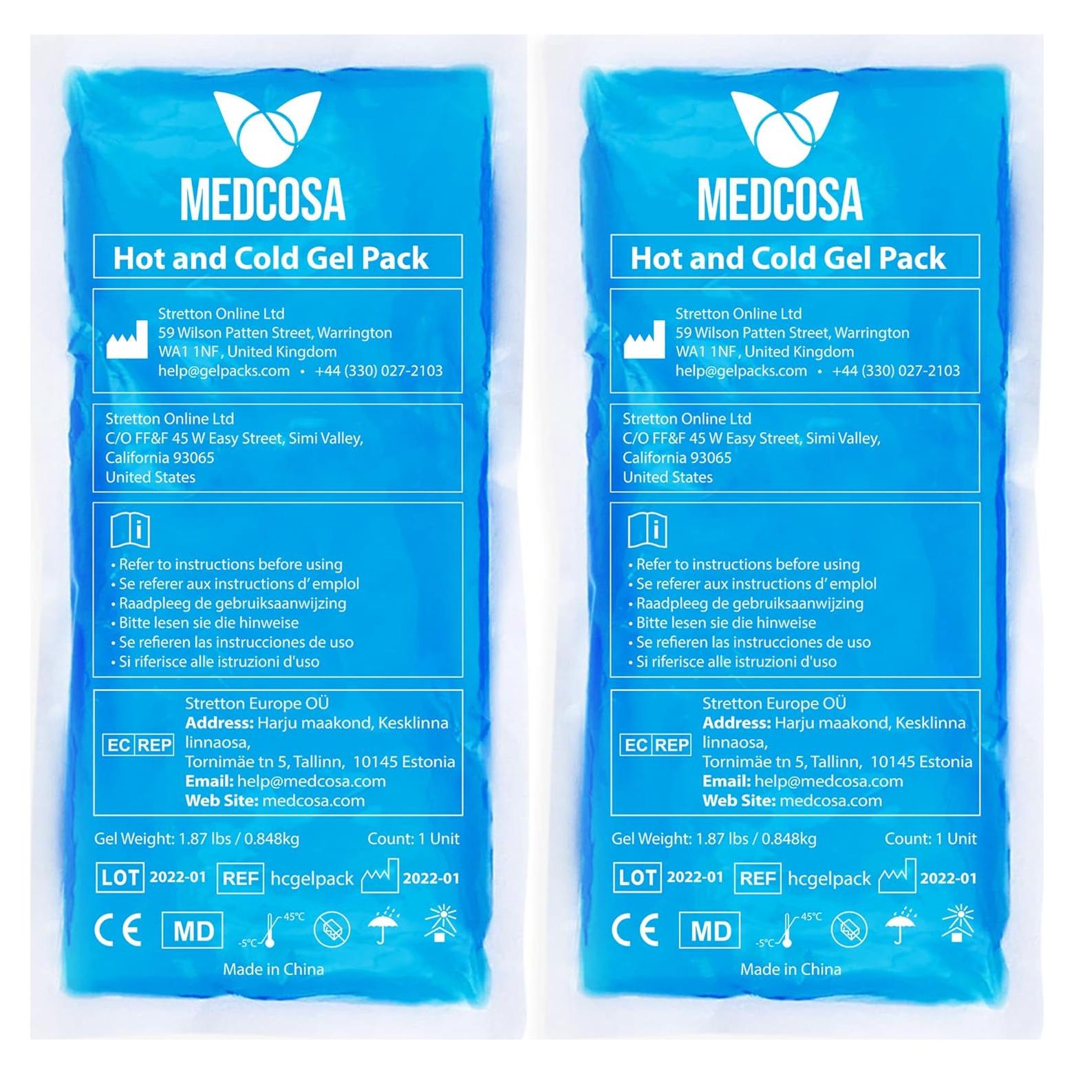 Paquete de Hielo Flexible Medcosa Grande 25x13cm para Lesiones