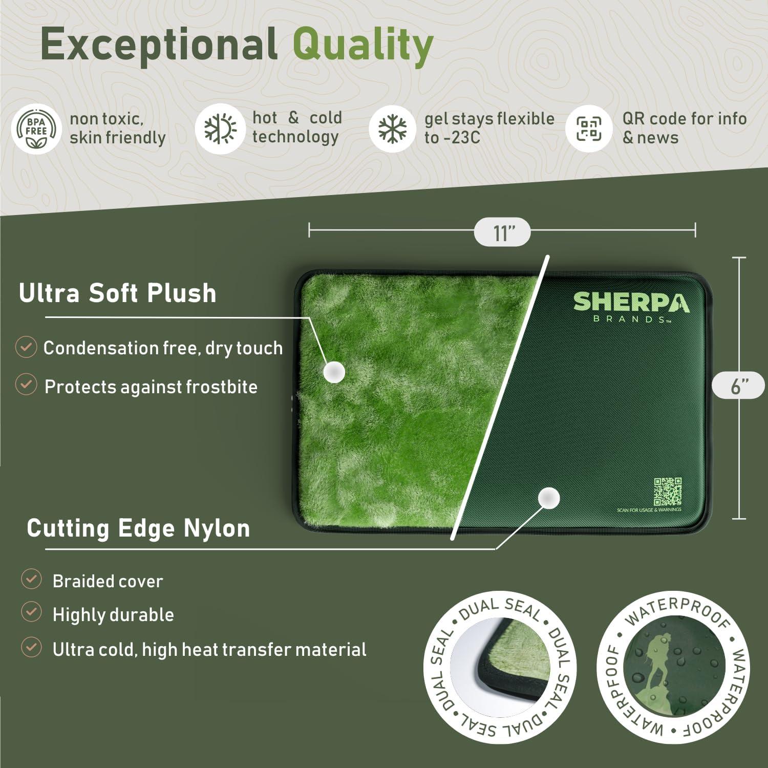 Paquete de Hielo Reutilizable Sherpa 27.9x15.2cm Verde