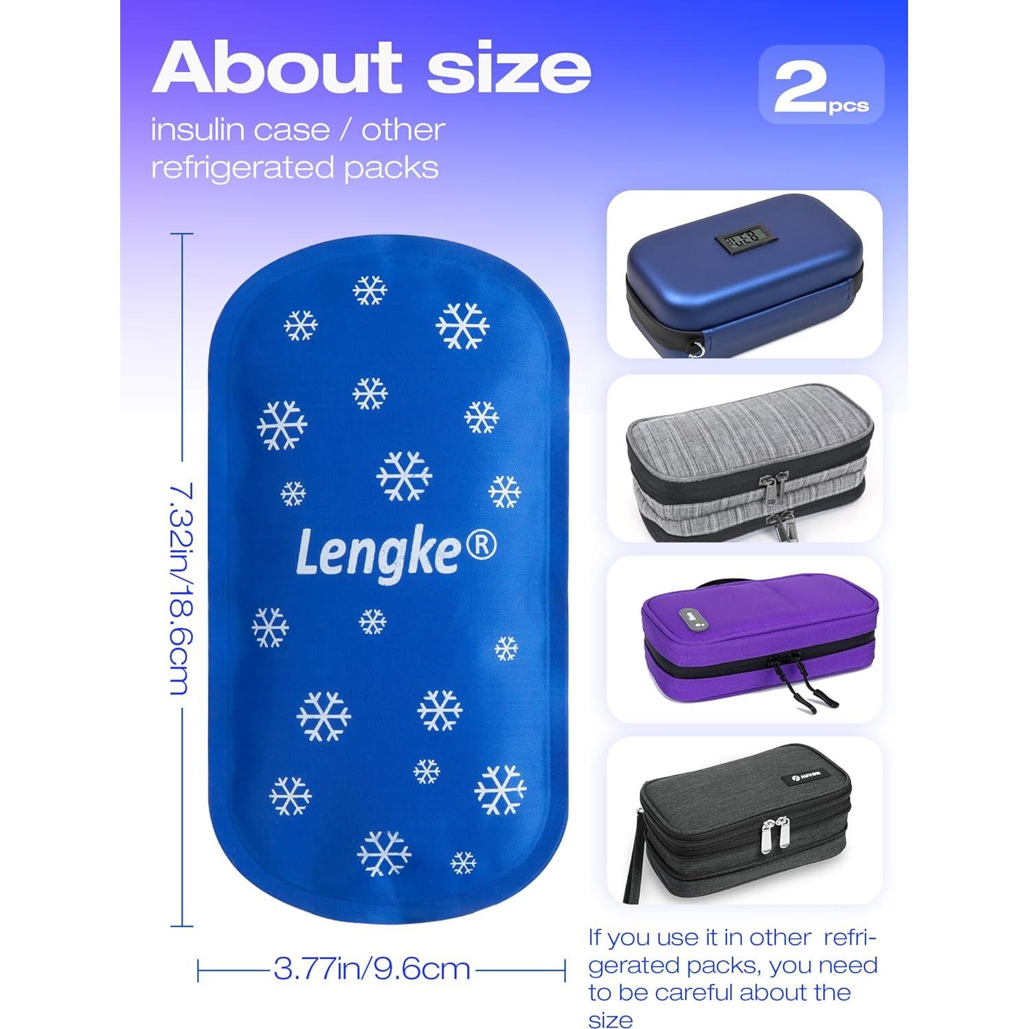 Paquete de Hielo Reutilizable LENGKE 2 Pcs 160g para Insulina