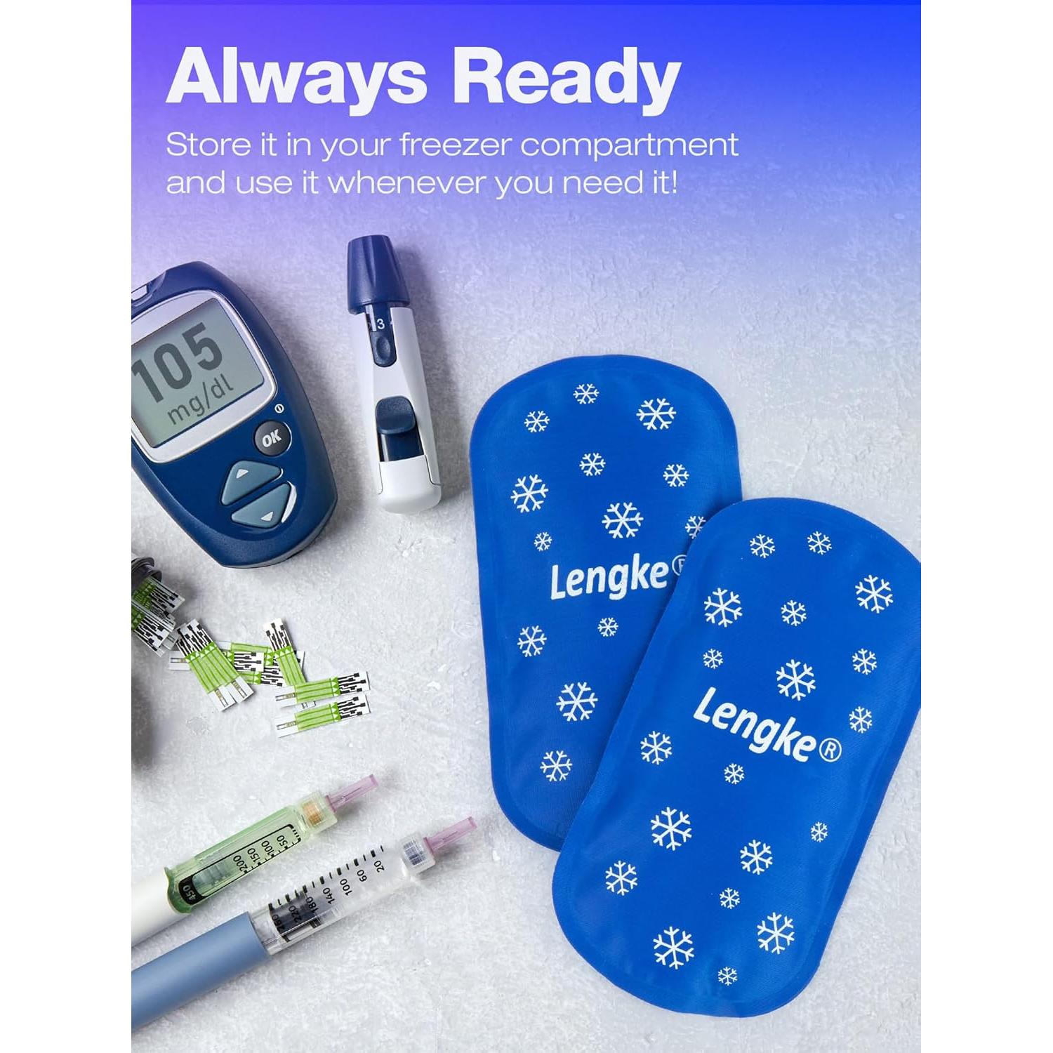 Paquete de Hielo Reutilizable LENGKE 2 Pcs 160g para Insulina