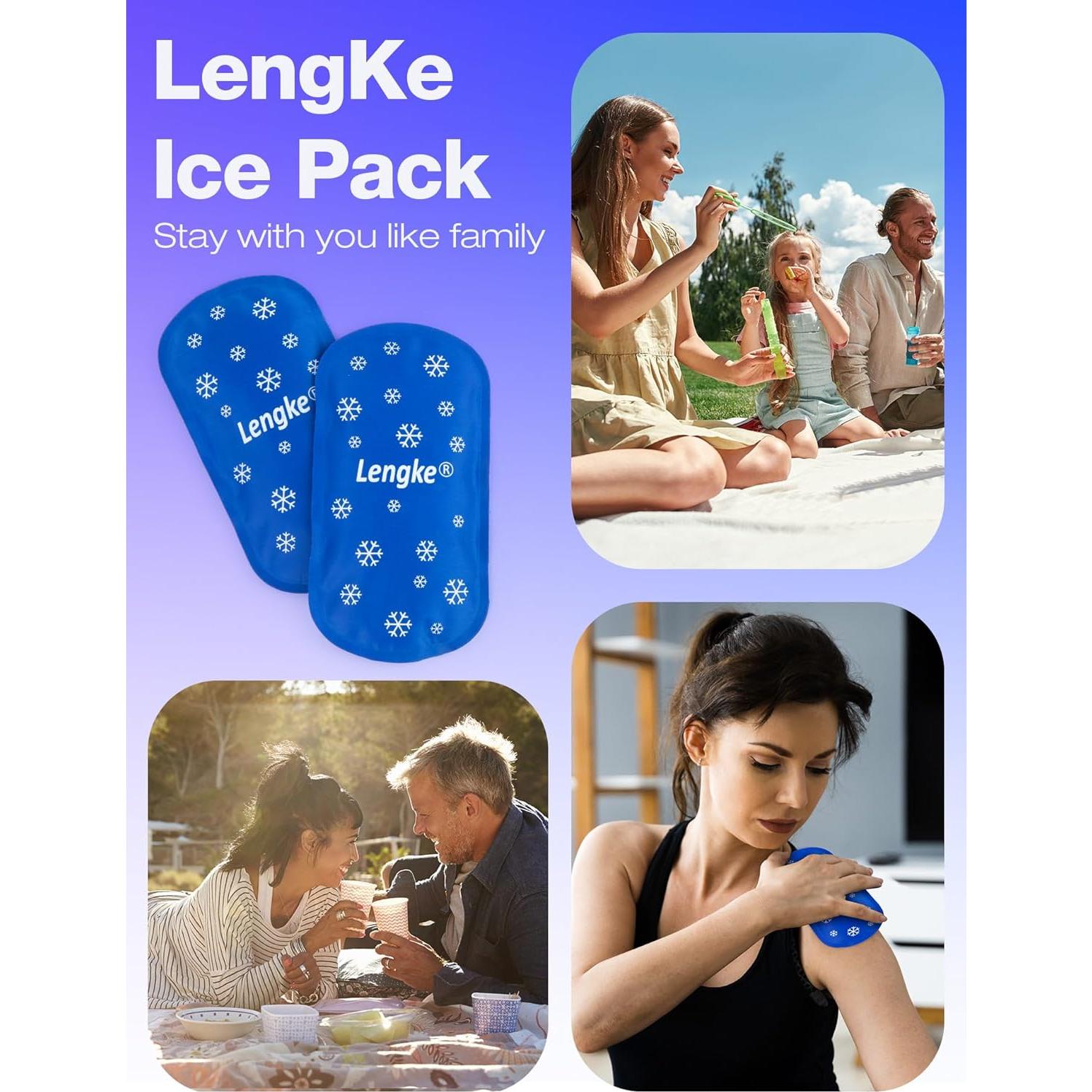 Paquete de Hielo Reutilizable LENGKE 2 Pcs 160g para Insulina