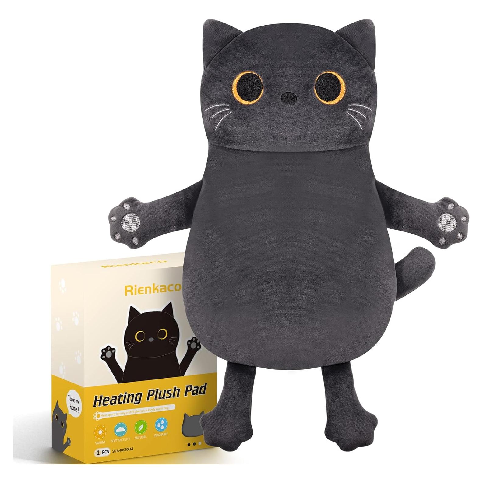 Almohadilla Térmica de Microondas Rienkaco Gato Gris 40x30 cm