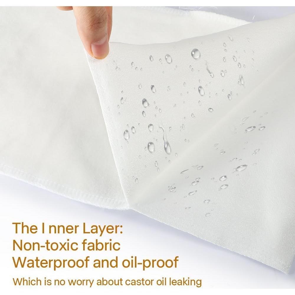 4 Piezas de Franela de Algodón Orgánico para Aceite de Ricino