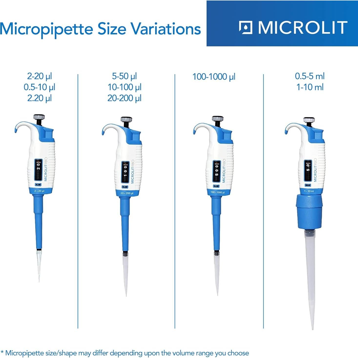 Micropipeta Microlit RV-10 0.5-10 µl Un Solo Canal