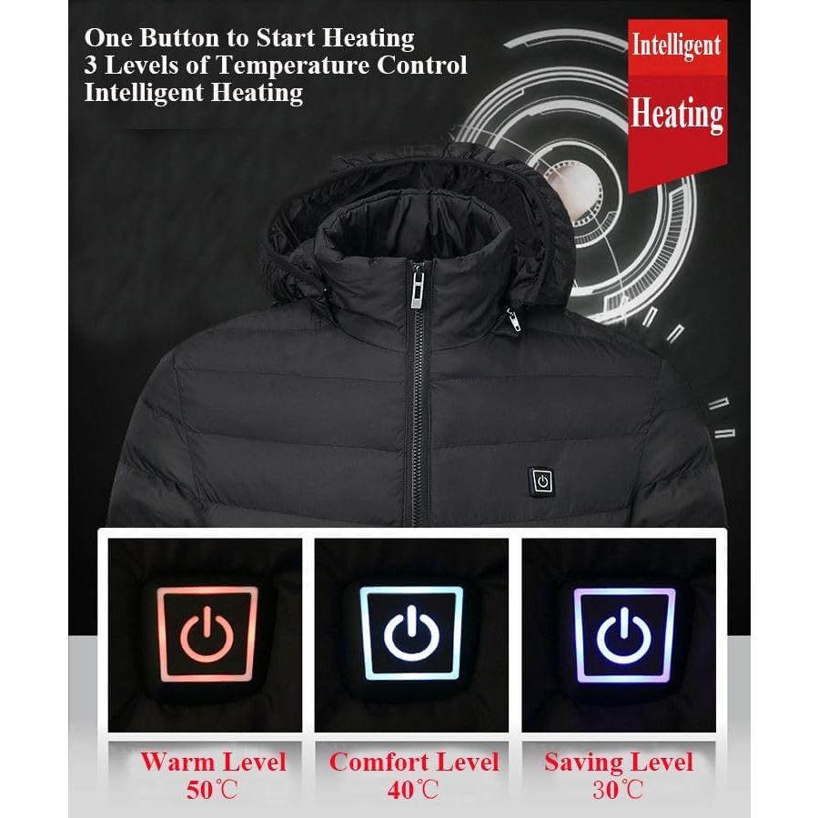 Sudadera calefaccionada unisex PODKREC 3XL - Abrigo eléctrico