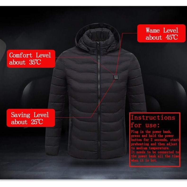 Sudadera calefaccionada unisex PODKREC 3XL - Abrigo eléctrico