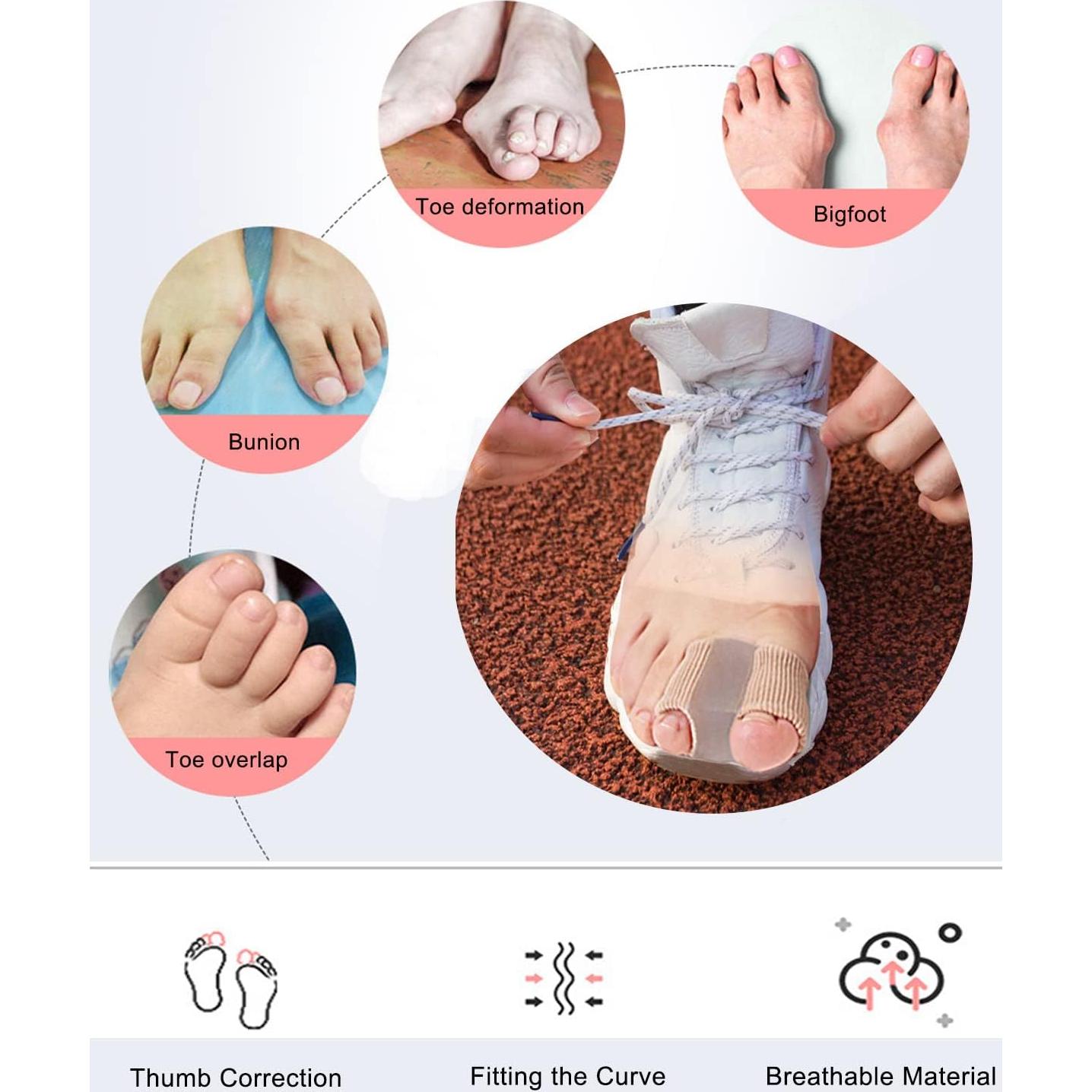 Separadores de Dedos para Juanetes Golbylicc 2PC Gel