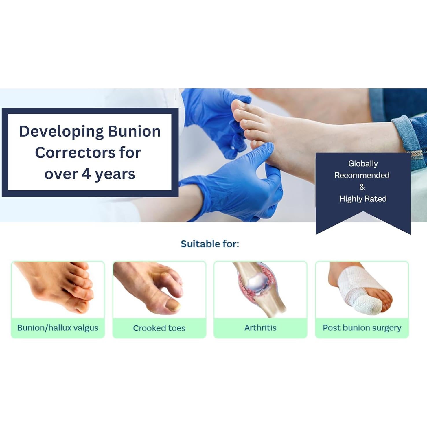 Corrector de Juanetes Caretras Unisex Ajustable 17.5x13.2cm