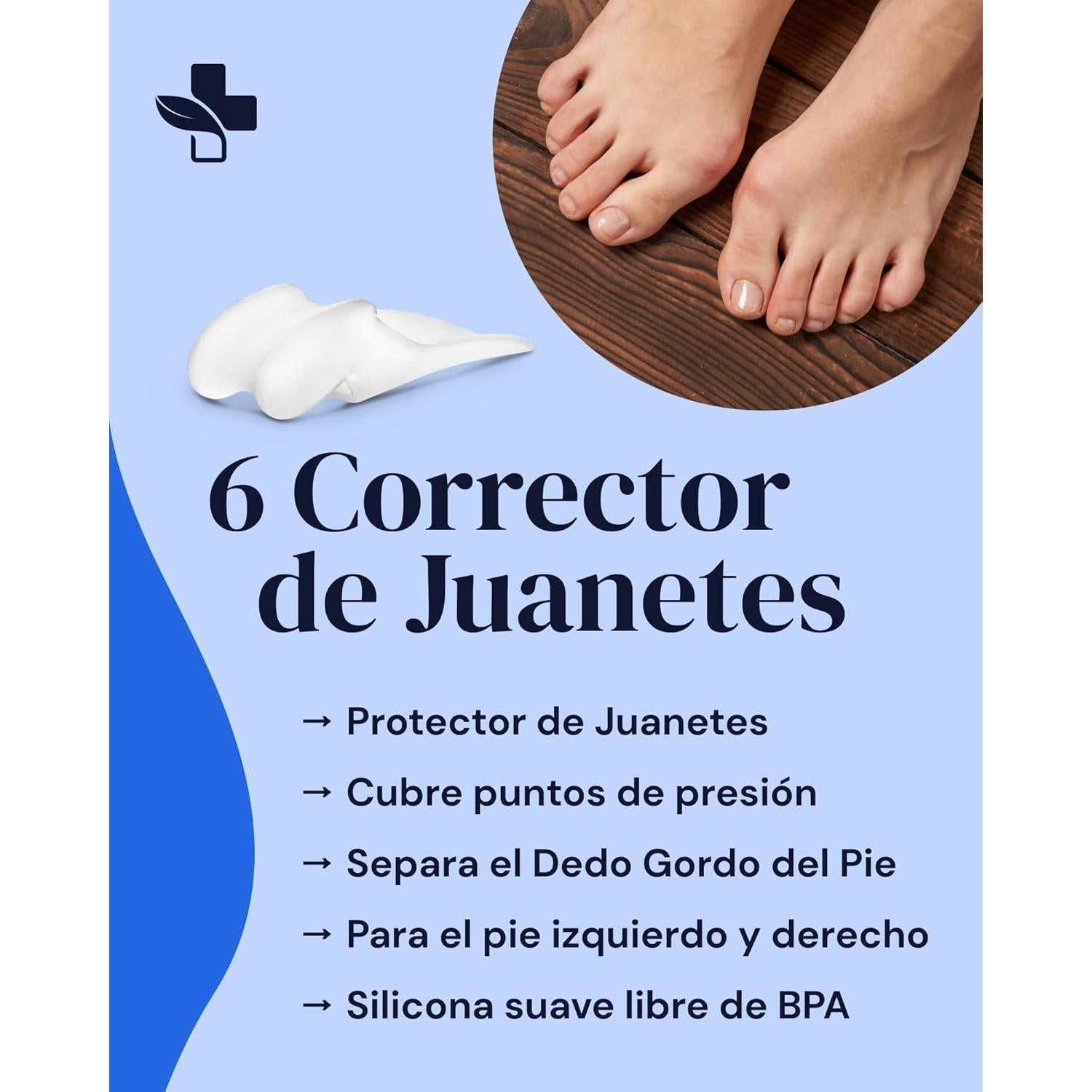 Corrector de Juanetes Yogamedic 6 Pcs Silicona Suave