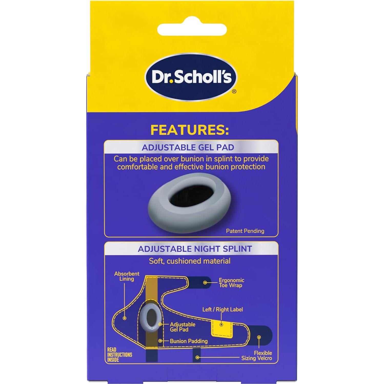 Corrector de Juanetes Dr. Scholl's con Férula de Gel - Alivio Dolor