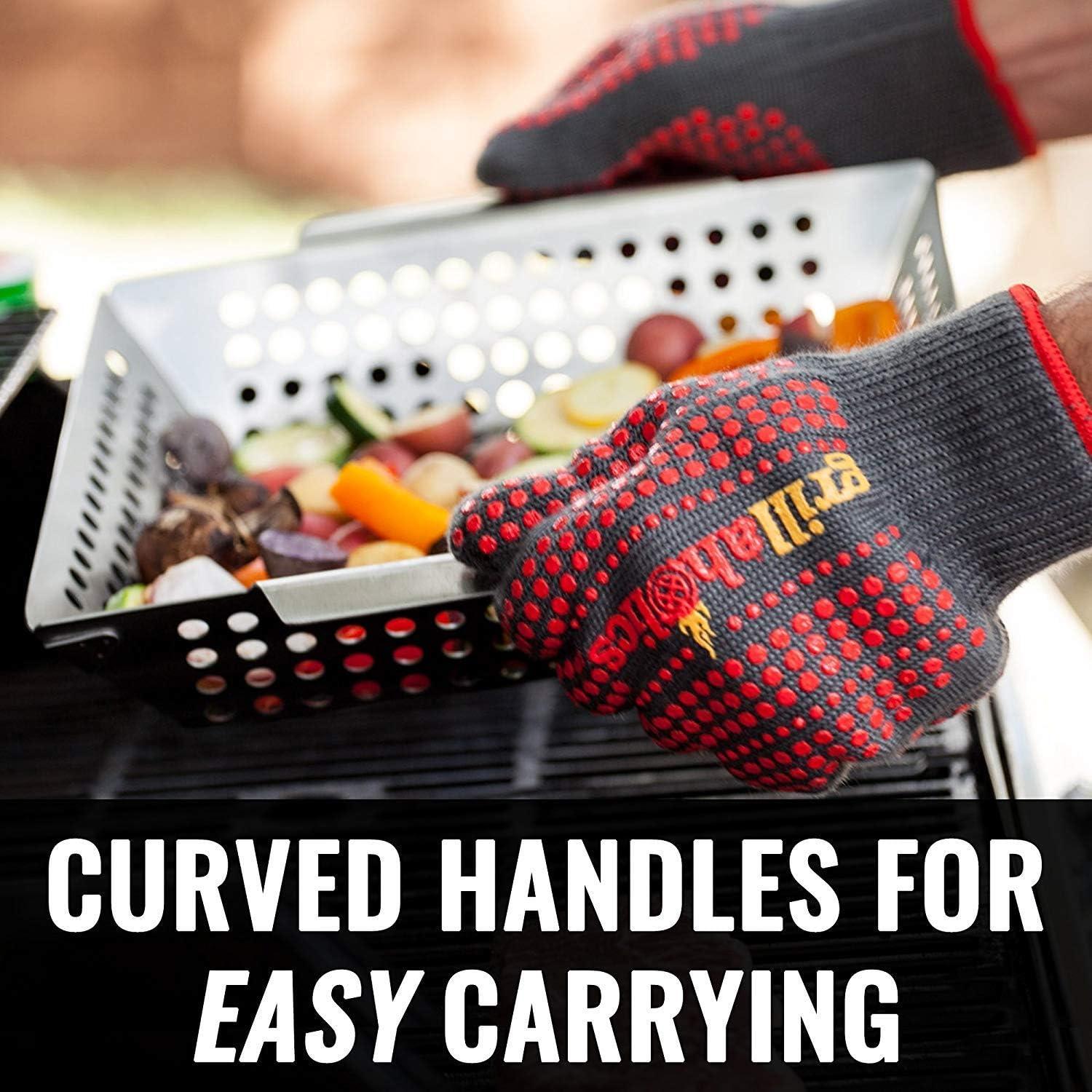 Cesta para Asar Verduras Grillaholics - Acero Inoxidable Extra Grande