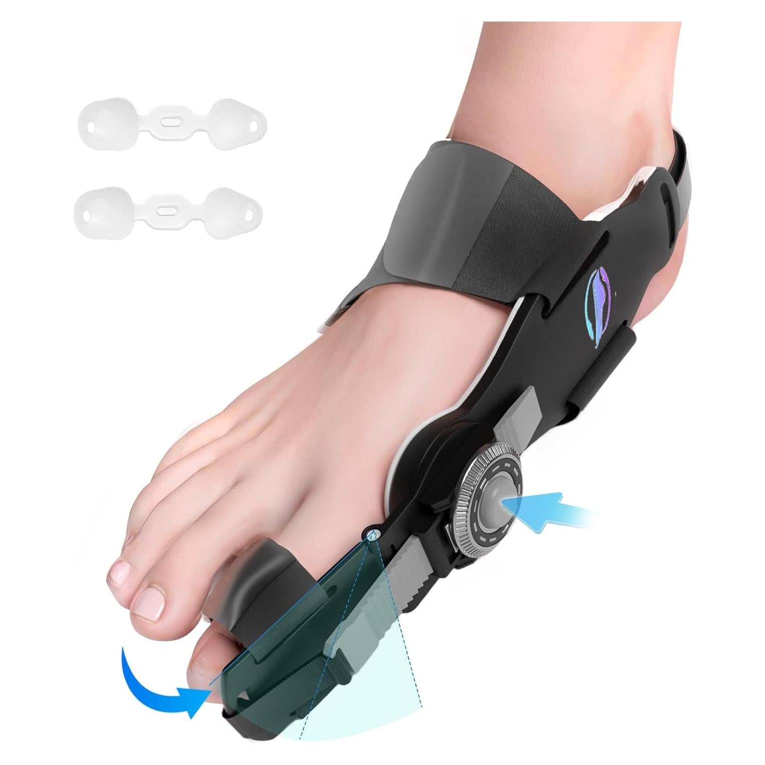 Corrector de Juanetes HUQKIYA Ajustable para Pies Izquierdo/Derecho