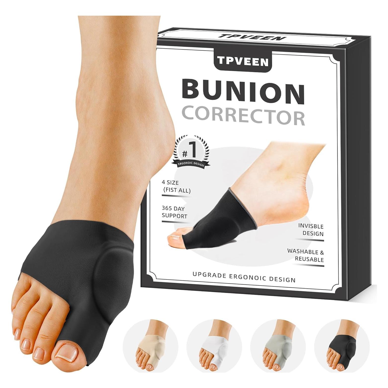 Manga Correctora de Juanetes TPVEEN Negro Medio Hombres 5-7