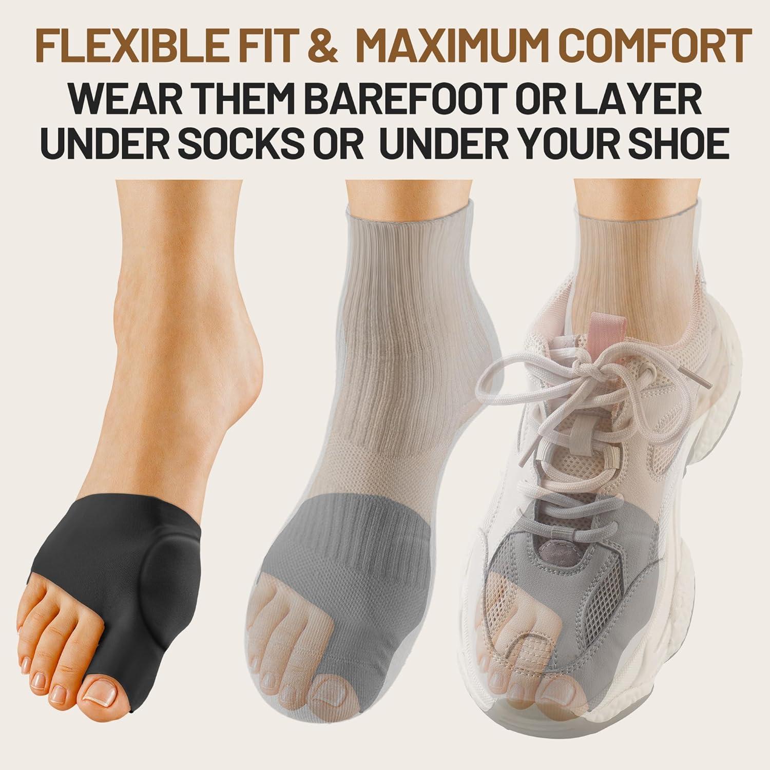 Manga Correctora de Juanetes TPVEEN Negro Medio Hombres 5-7