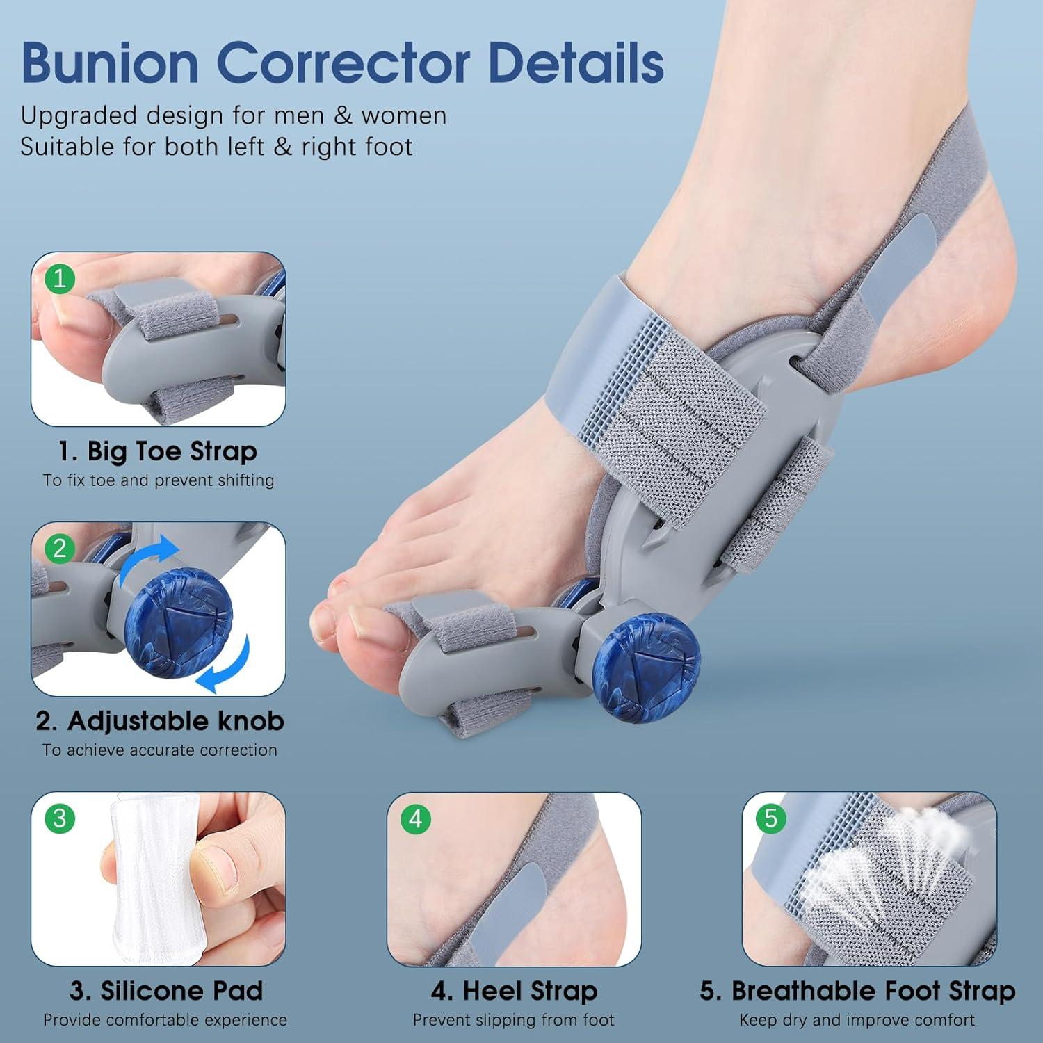 Corrector de Juanetes KASHEVI Ajustable para Alivio Dolor