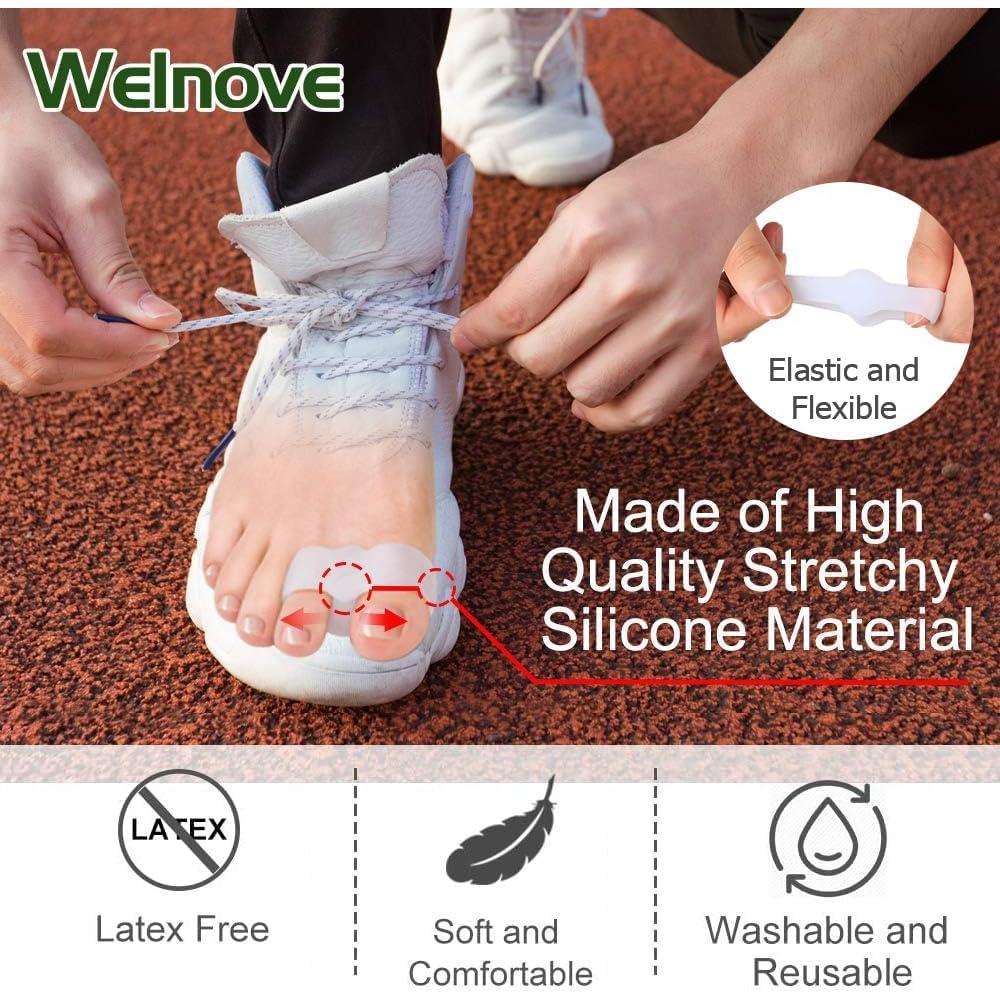 Welnove 12 Correctores de Juanetes y Separadores de Dedos